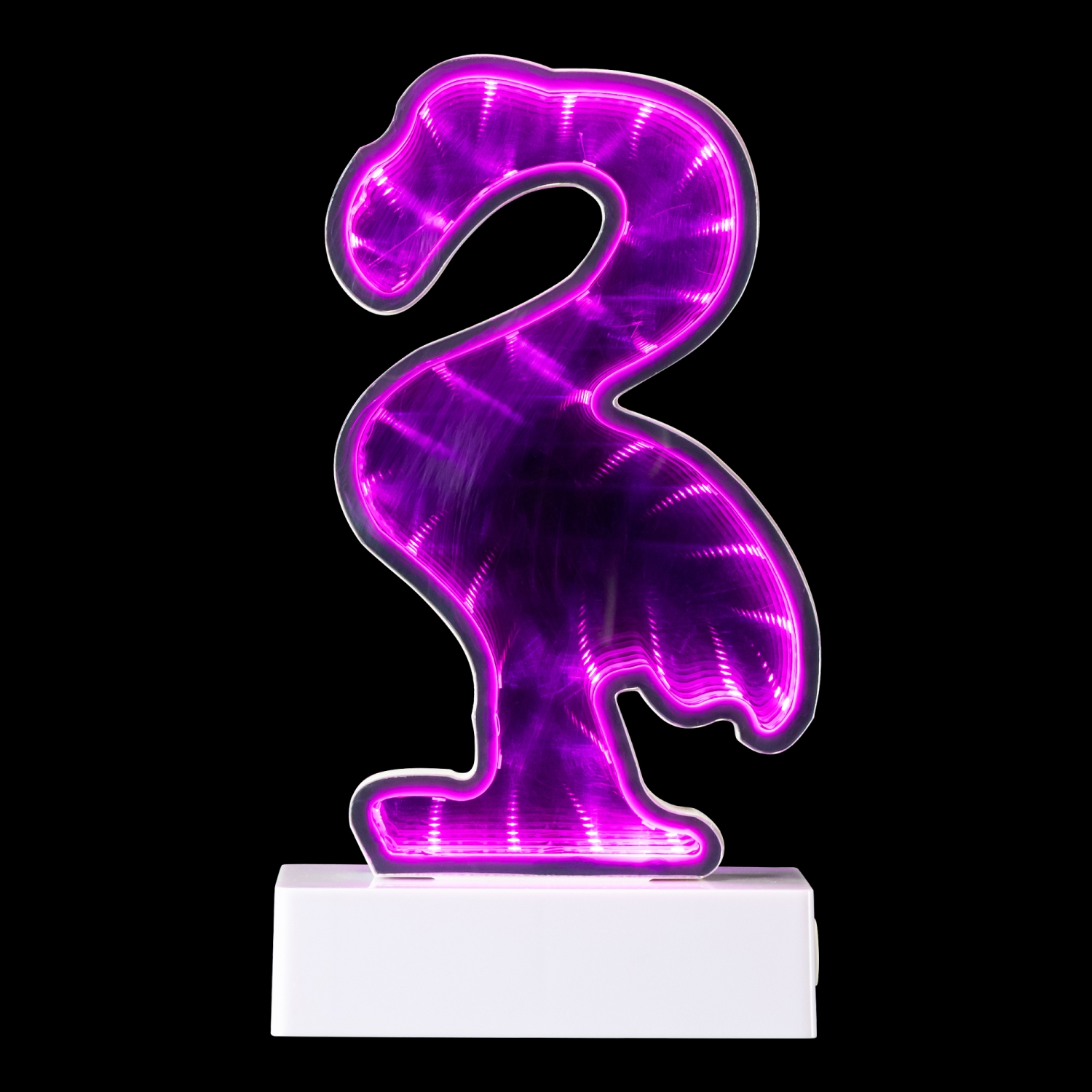 LED Lighted 3D Flamingo Infinity Mirror - 8"