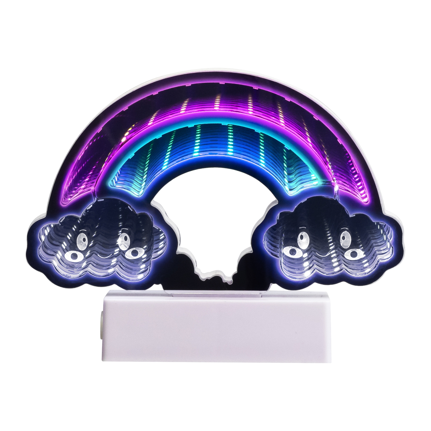 LED Lighted 3D Rainbow Infinity Mirror - 7.25"