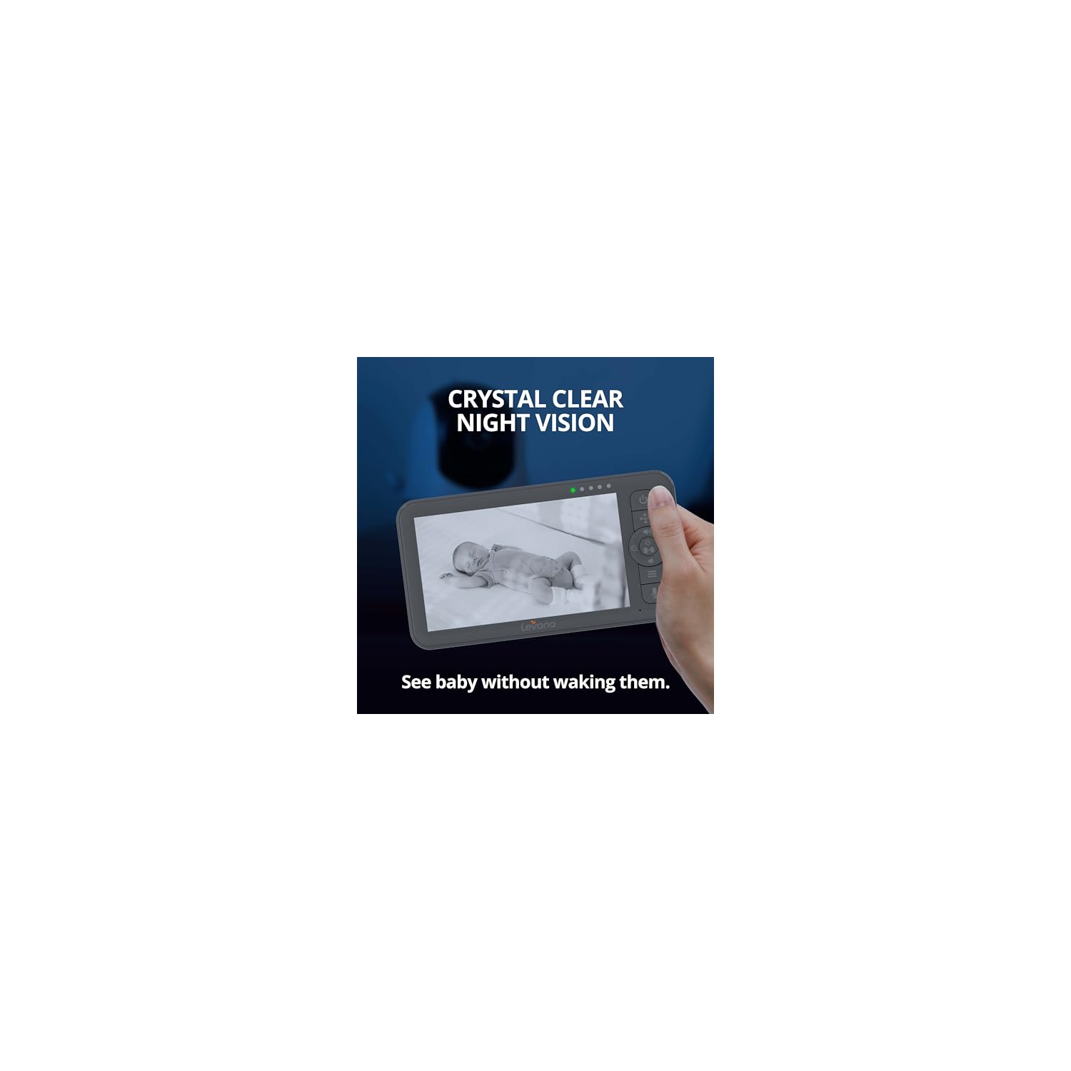 Levana Nala Video Baby Monitor No WiFi, 1080P PTZ Camera, 5.5”1080P Monitor, Night Vision, 1000ft Range, 5000mAH Battery, Carrying Case, 2 Year