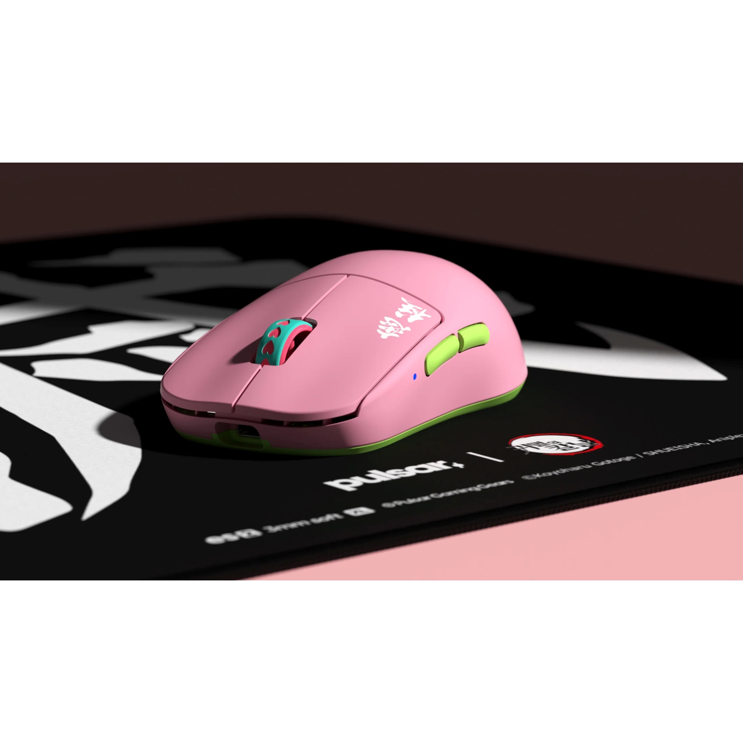 Pulsar X2H Mini Demon Slayer Wireless Gaming Mouse Ultra-Lightweight 55g, PAW3395 26K DPI Sensor Optical Switches Symmetrical Design High Hump