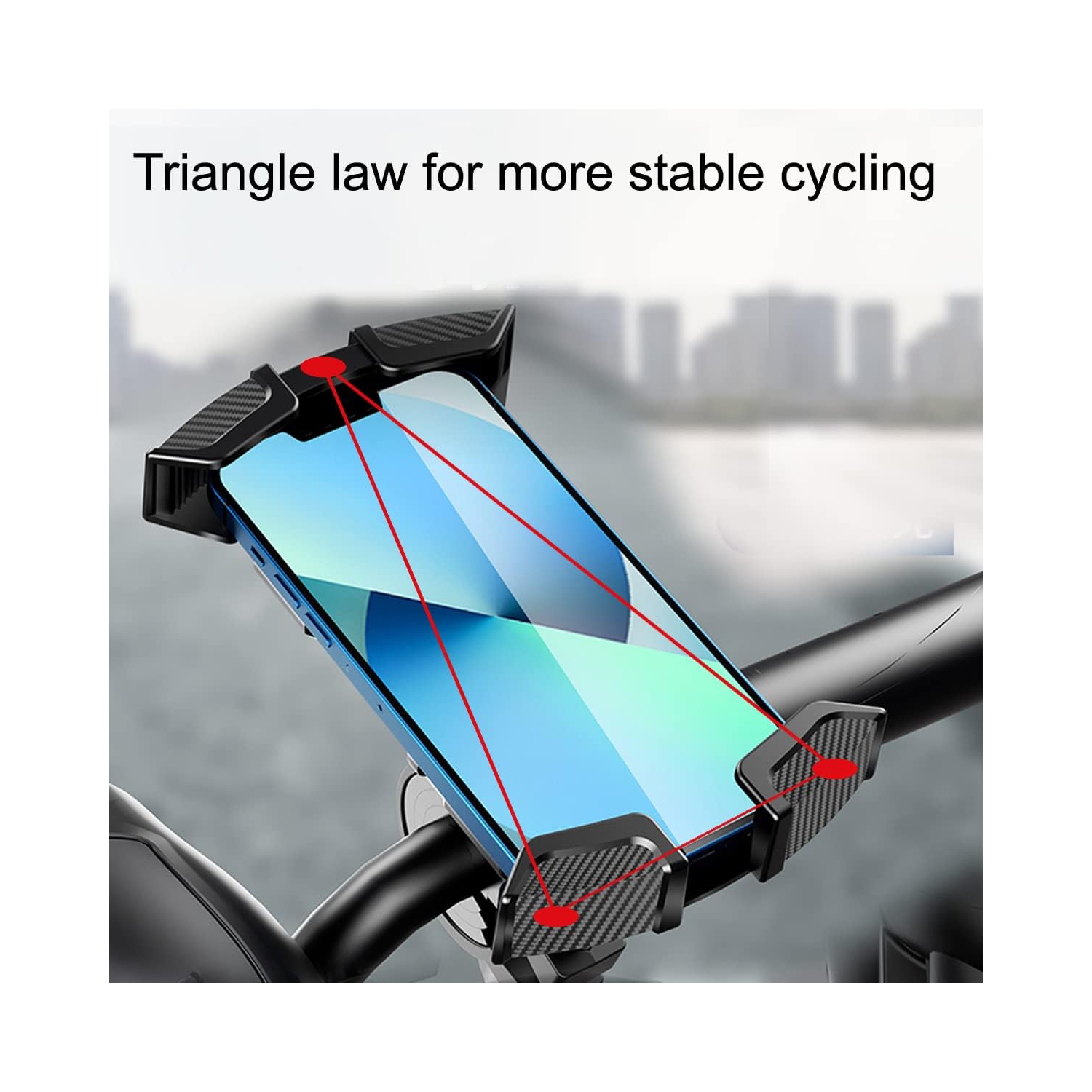 Bike Handlebar Phone Holder,Motorcycle Phone Mount Motorcycle Handlebar Cell Phone Clamp,Phone Clip for iPhone 11/12/13/14 Series,and More 4.7" -