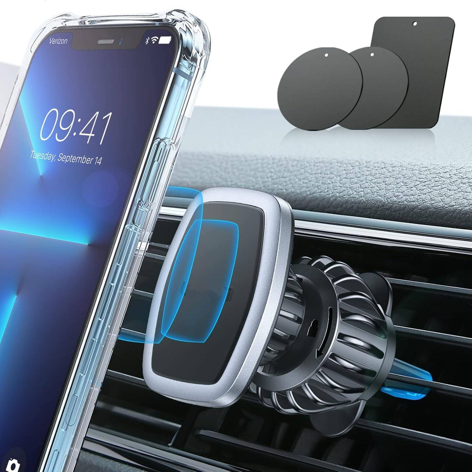 Magnetic Phone Holder for Car, Sliver