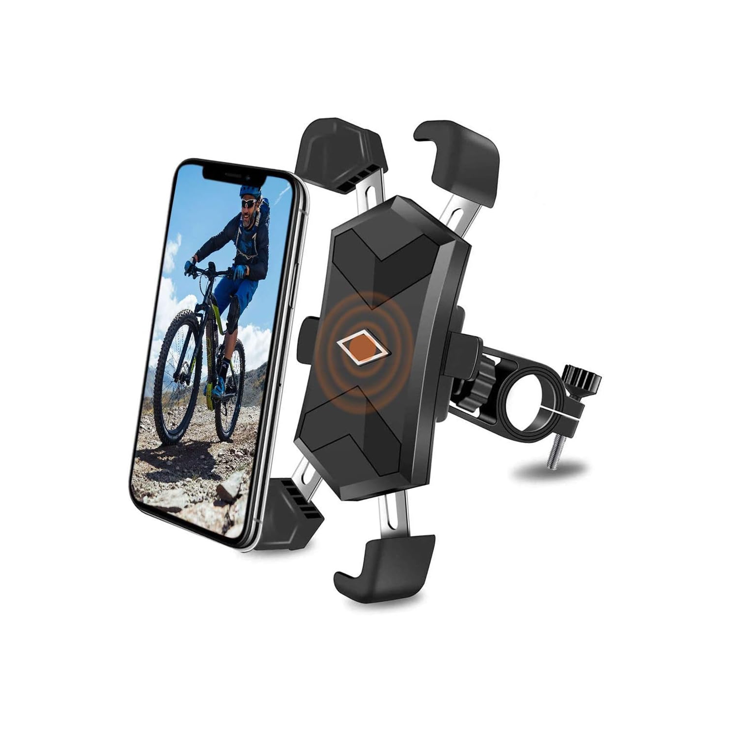 Support de téléphone de vélo, support de téléphone de moto de vélo guidon pince de téléphone cellulaire