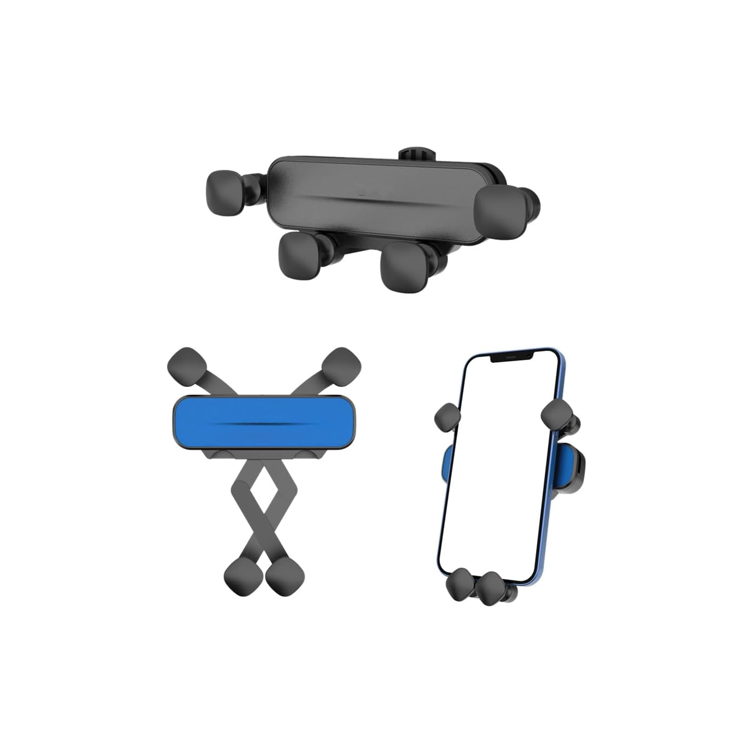 Car Cell Phone Mount Holder for Tesla Model 3 Model Y 2017-2023, Compatible with 4.7-6.7inch for All iPhone & Android Phones,Black