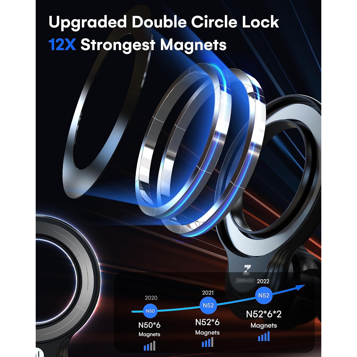 Compatible with MagSafe Car Mount,Magnetic Phone Holder for Car,Magnetic Car Vent Phone Mount [Non-Blocking&360 Rotation] for iPhone 15 14 13 12 Pro