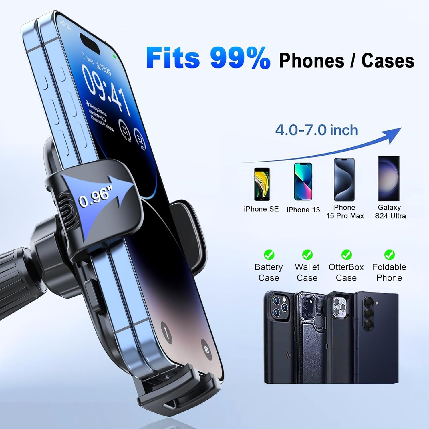 Phone Holder for Your Car Vent Odorless Universal Cellphone Car Mount Truck Cradle Mobile Cell Stand for iPhone 15 Pro Max 14 Plus 13 12 11 SE