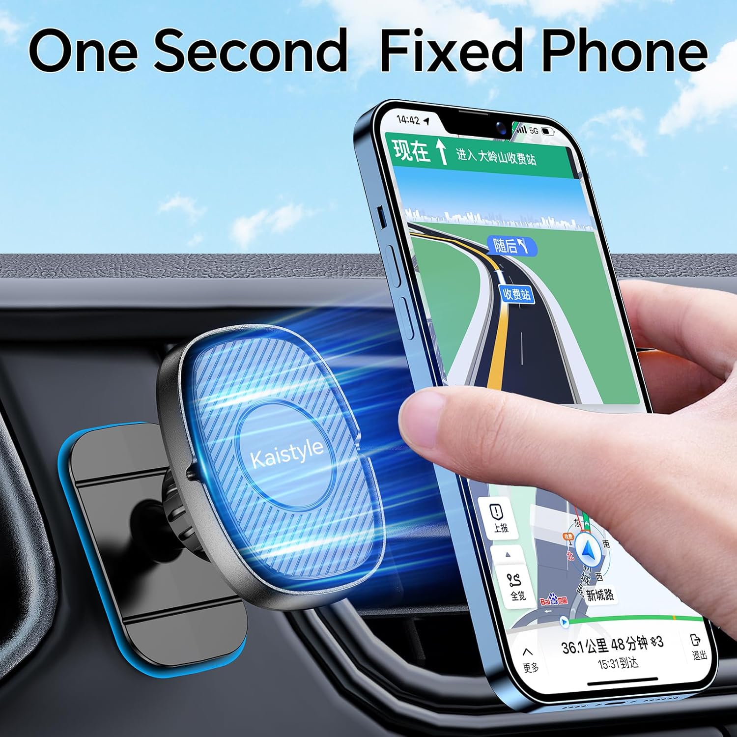 Magnetic Phone Holder for Car iPhone Magnetic car Mount for Cell Phone Phone Holders for Car Magnetic Phone Mount Holder for All Tablet & Smartphones