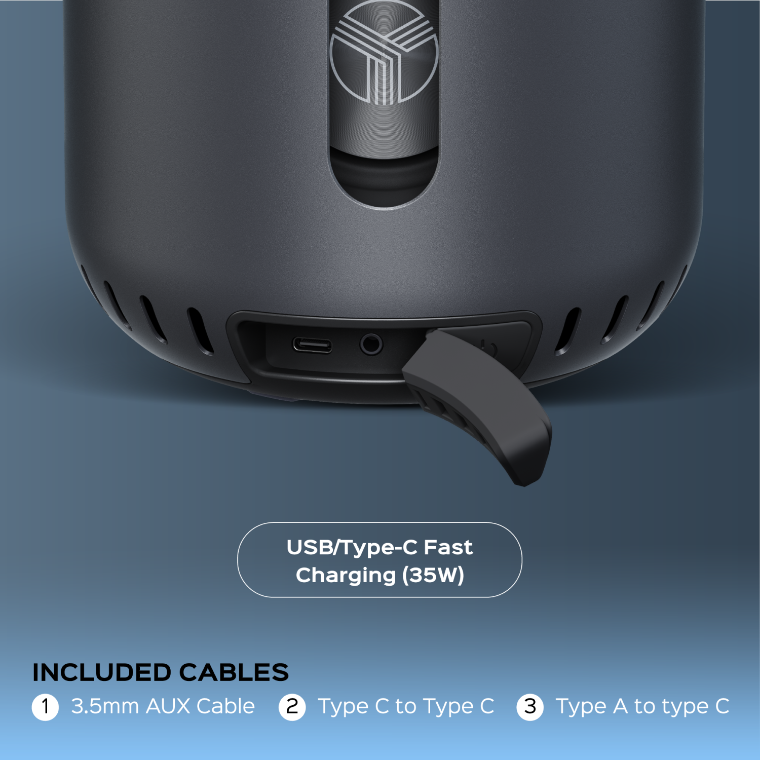 TREBLAB HD-360 Pro, High-Performance Wireless Speaker with 5 Dynamic Drivers, 8 Bass Radiators and Subwoofer, Powerful 360° Surround Sound, Metal