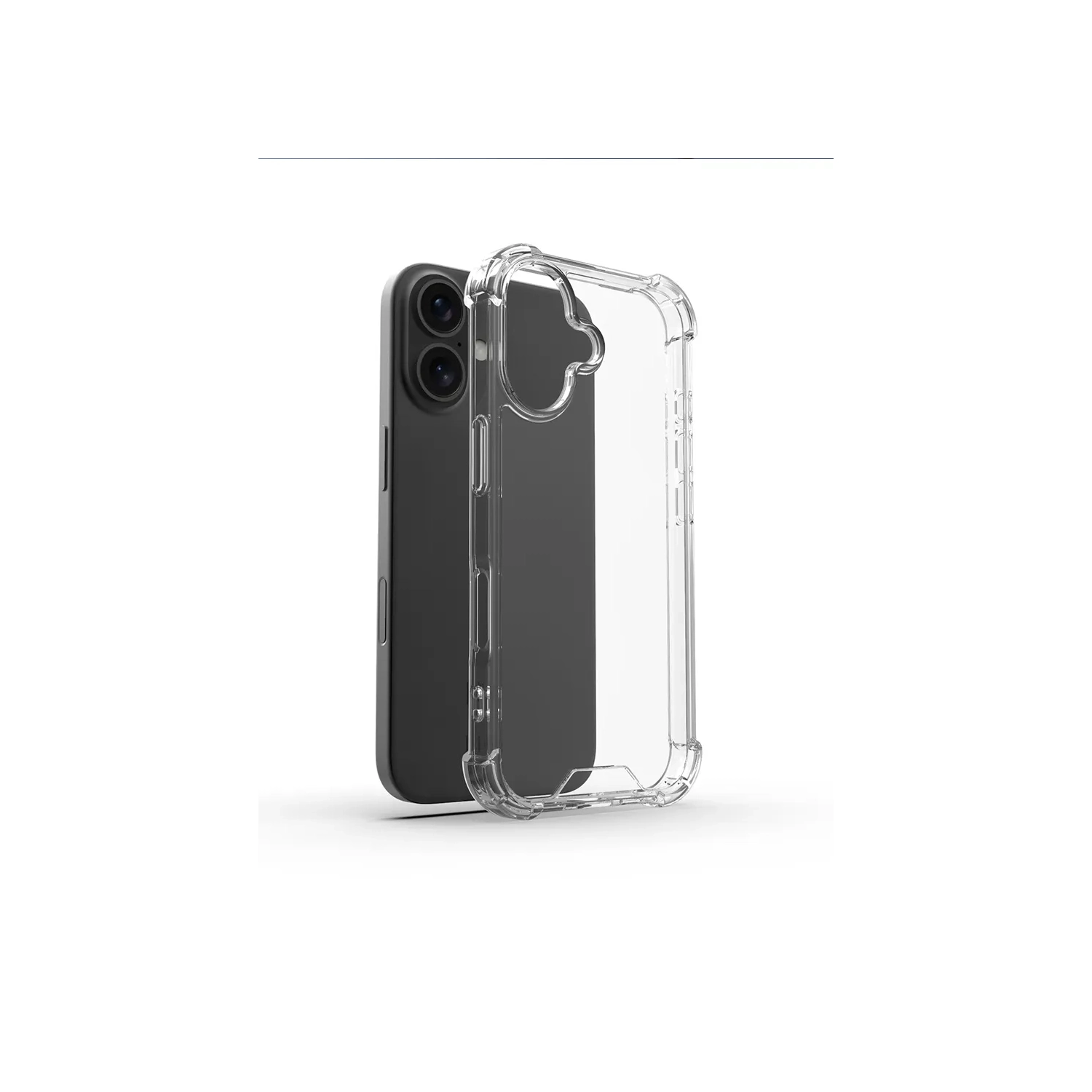 Étui transparent et antichoc pour iPhone 16 Pro Max d'Apple, étui transparent durable et résistant aux chocs