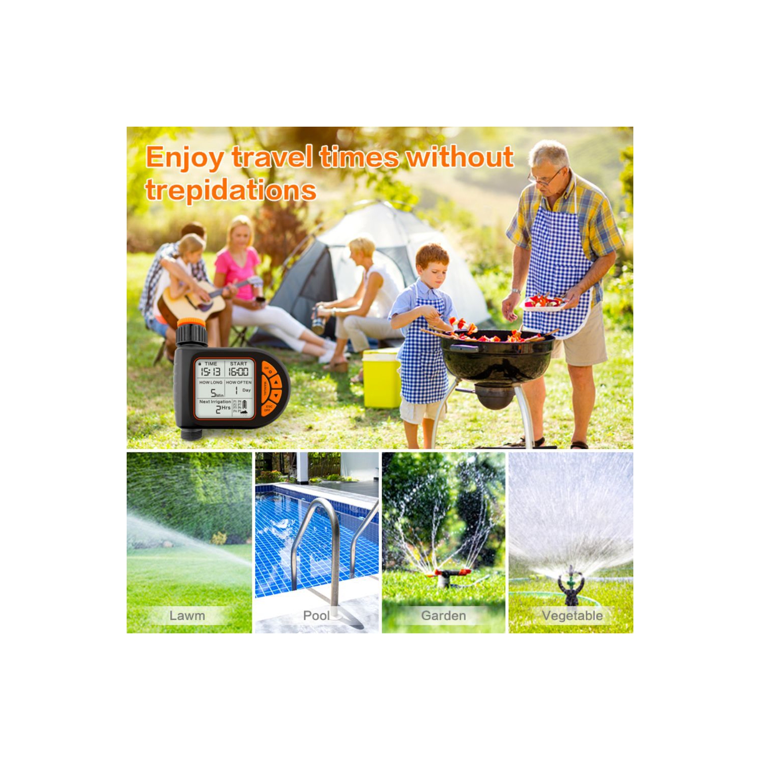 axGear Garden Automatic Water Timer Programmable Irrigation Controller Plan Watering