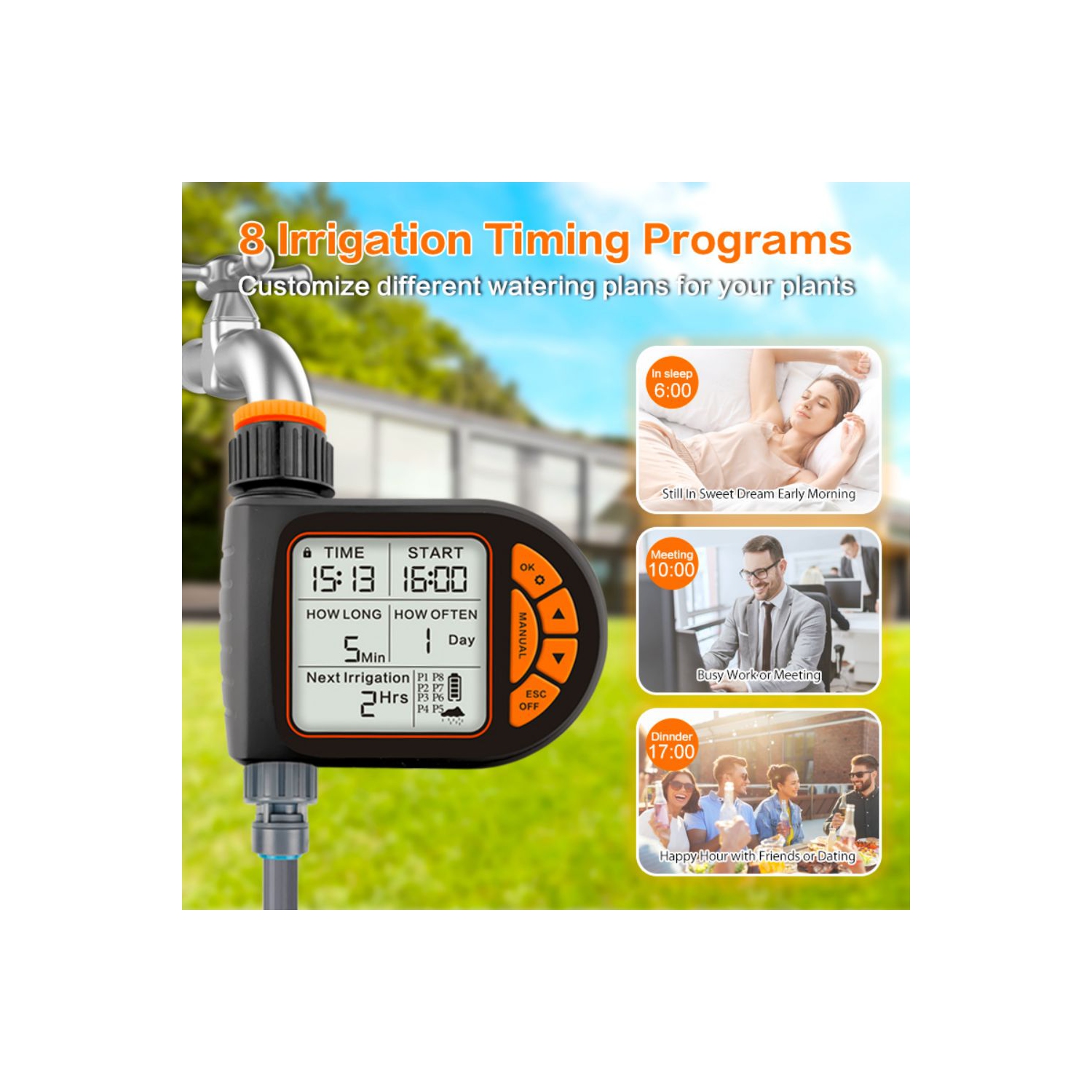 axGear Garden Automatic Water Timer Programmable Irrigation Controller Plan Watering