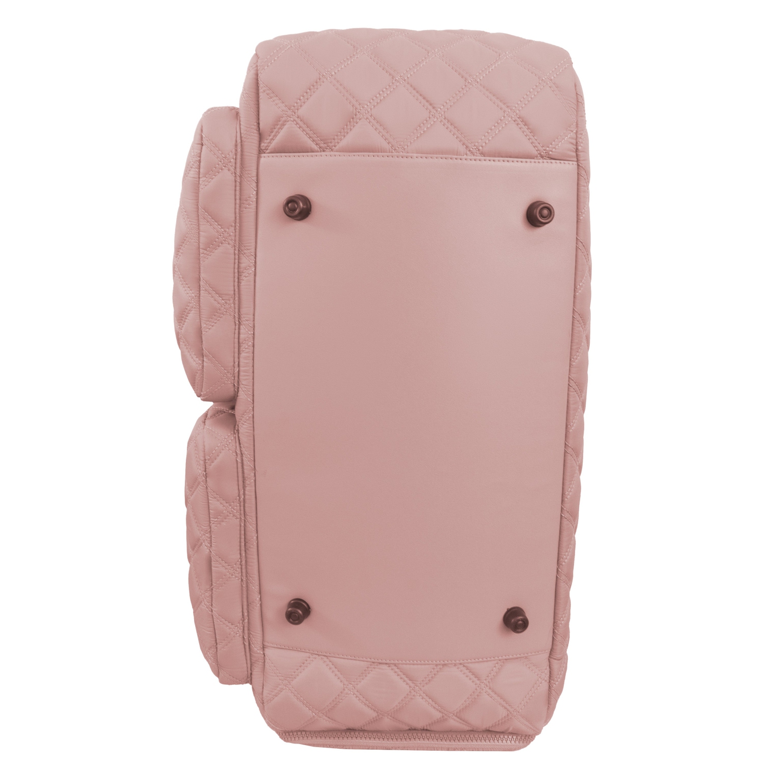 Joan & David 22 Inch Diamond Quilted Nylon Travel Duffle Bag - Blush