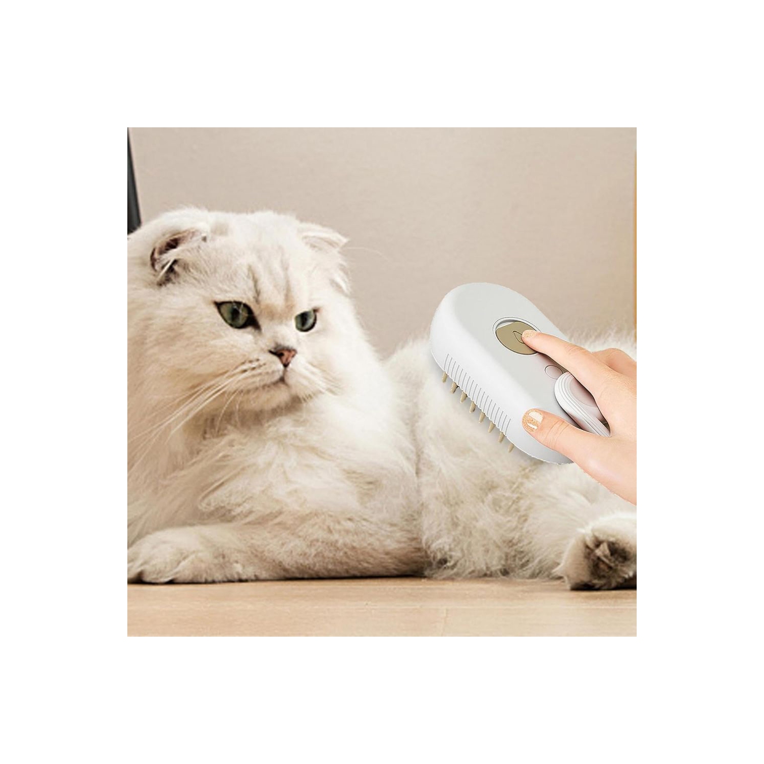 axGear Pet Grooming Brush Cat Dog Hair Cleaning Massage Comb w/ Water Liquid Inlet