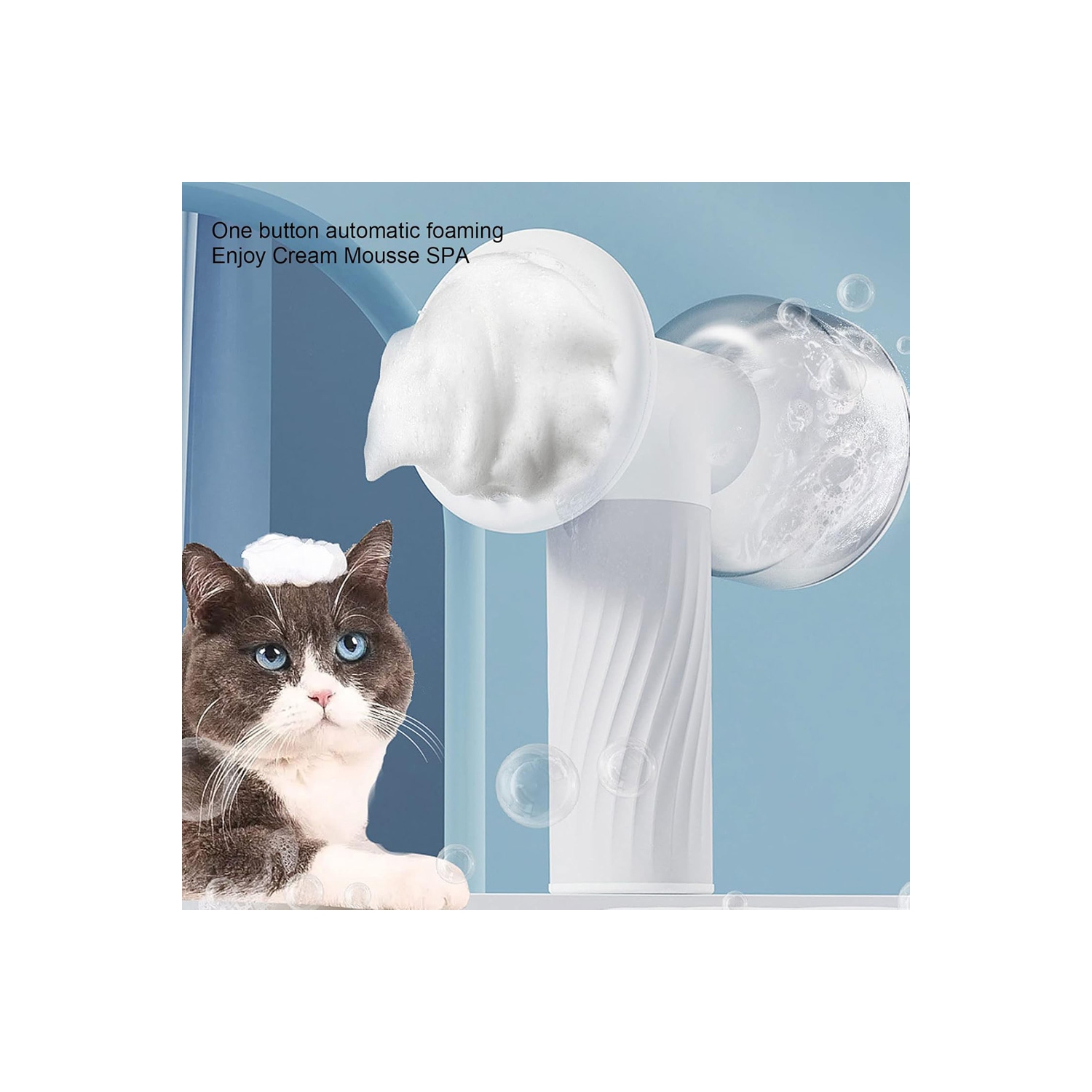 Brosse de bain pour animaux de compagnie distributeur de savon moussant pour chien douche pour chats d'axGear