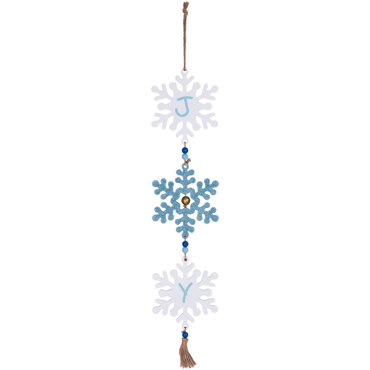 Affiche murale de Noël scintillante Joy Snowflakes - 26 po