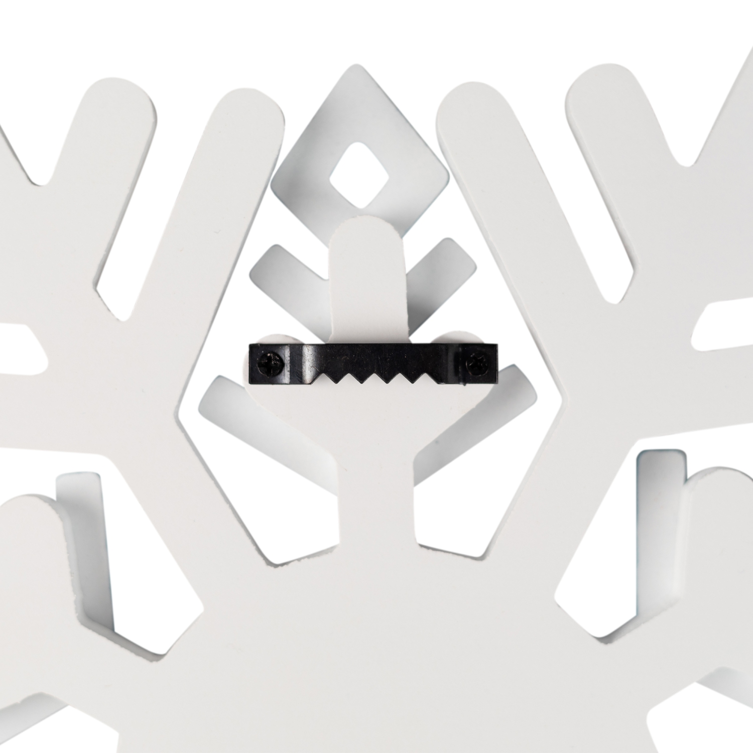 Décoration murale de Noël en bois flocon de neige - 11,75 po - Blanc et bleu