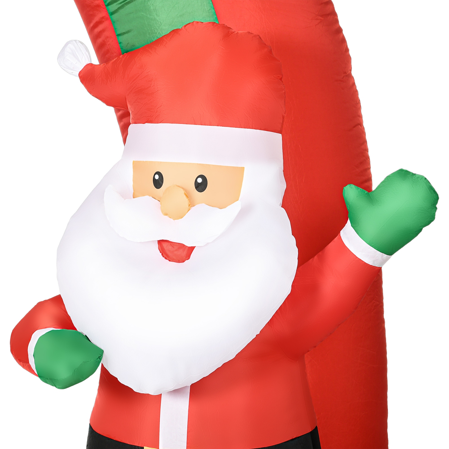 HOMCOM 9ft Giant Christmas Inflatables Archway with Santa Claus and Snowman, Blow-Up LED Yard Christmas Decor, Waterproof