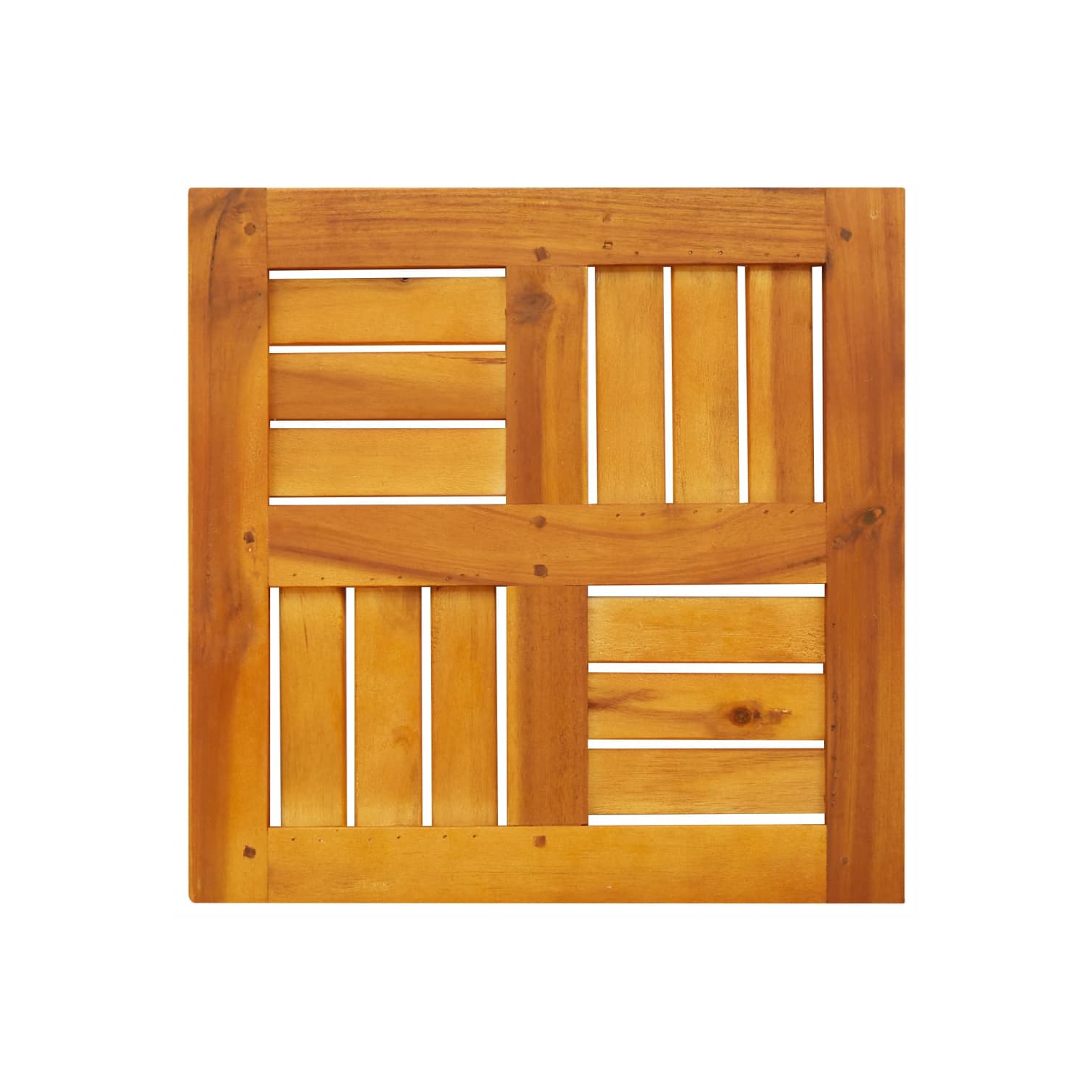 Surface de table vidaXL 40 x 40 x 40 x 40 po en acacia massif carré de 2&nbsp;cm