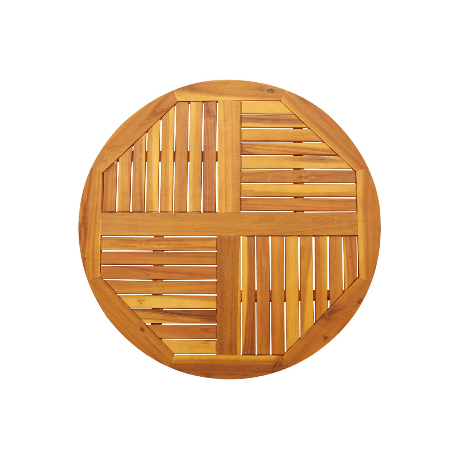 Table vidaXL Ø90x2.2&nbsp;cm ronde bois massif acacia