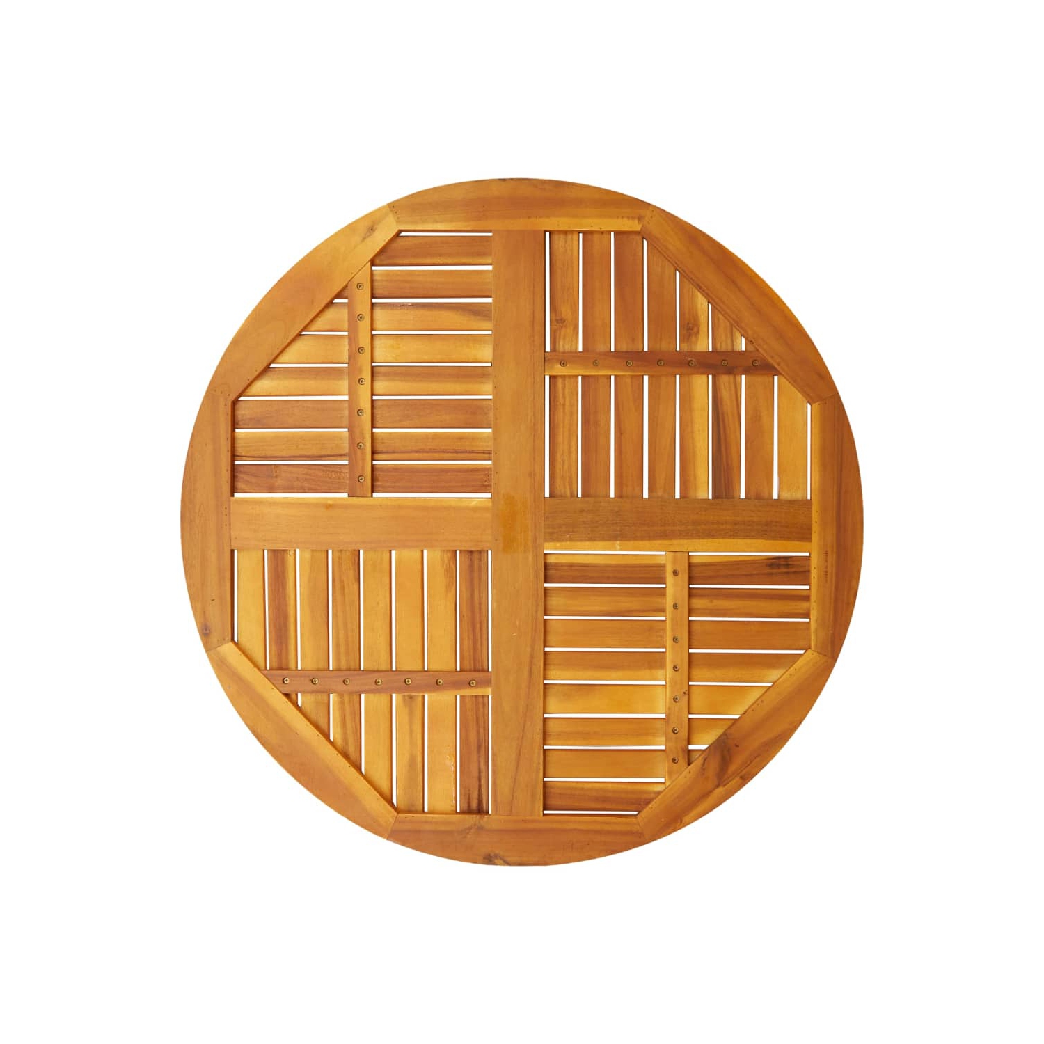 Table vidaXL Ø90x2.2&nbsp;cm ronde bois massif acacia