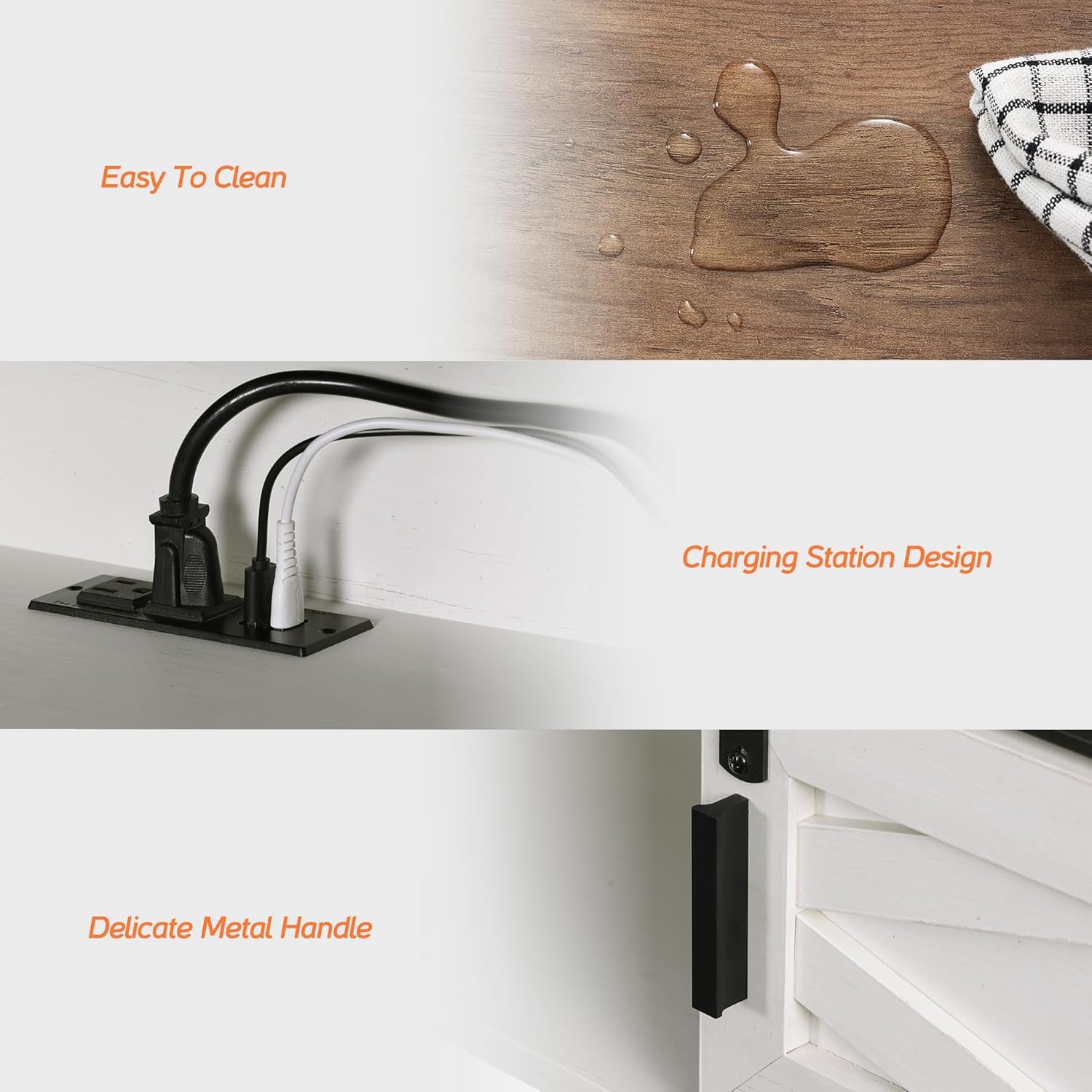 FITUEYES – Étagère flottante pour téléviseur jusqu’à 85 po, meuble de divertissement flottant en bois avec porte de grange coulissante pour salon,