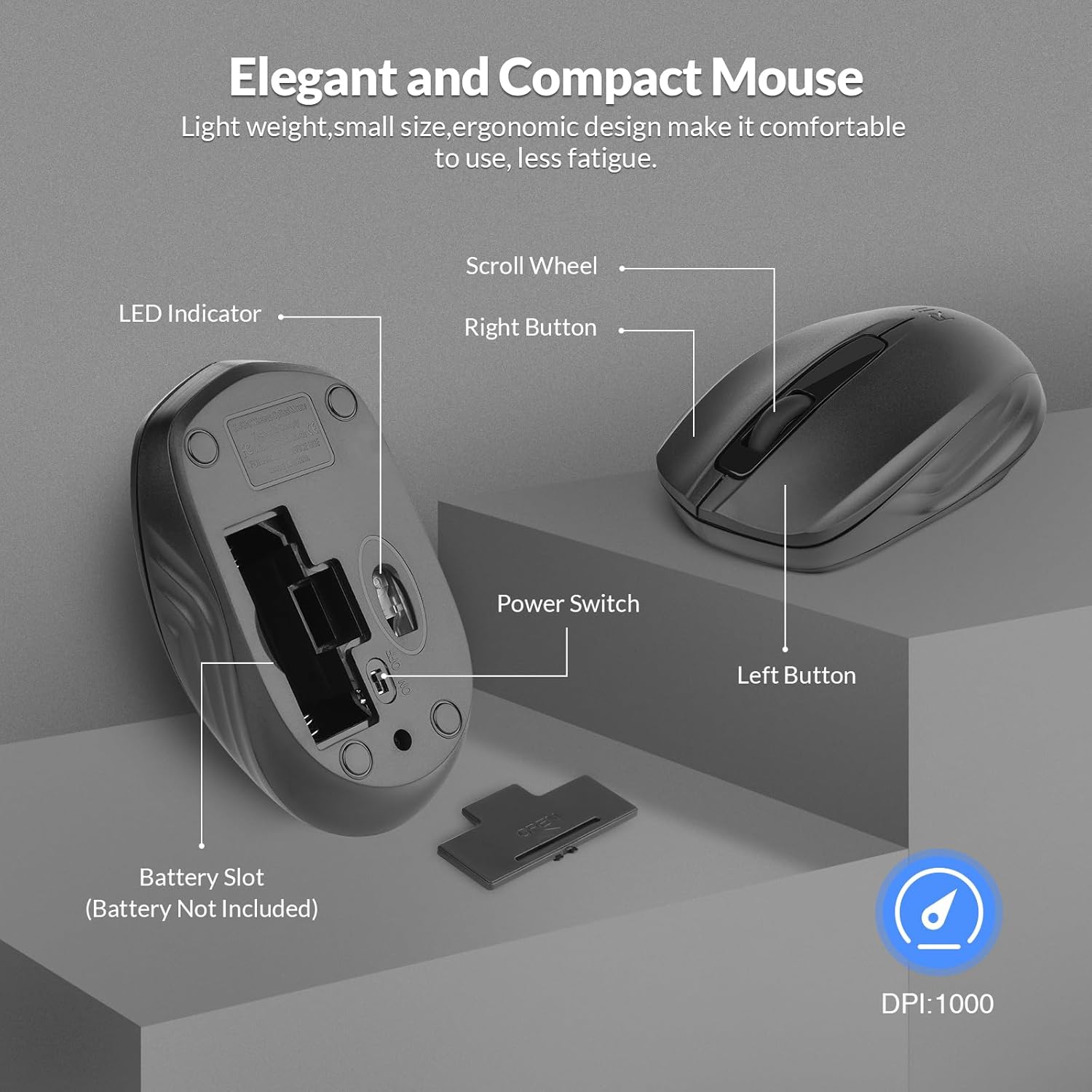 Wireless Keyboard and Mouse Combo,Quiet-Typing Keyboard and Mouse Set,Wireless Keyboard Mouse for Office,School
