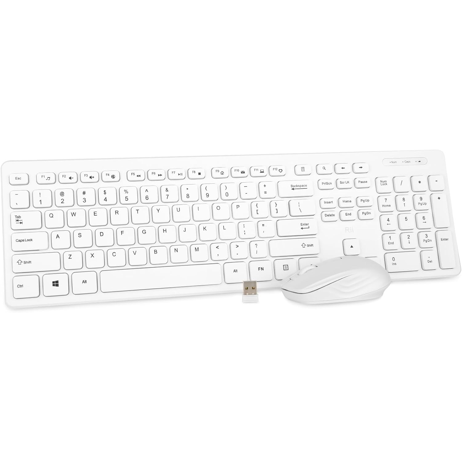 Wireless Keyboard and Mouse Combo,Full-Size Computer Keyboard Mouse,Wireless Mouse Quiet-Typing Keyboard and Mouse for School,Office,PC