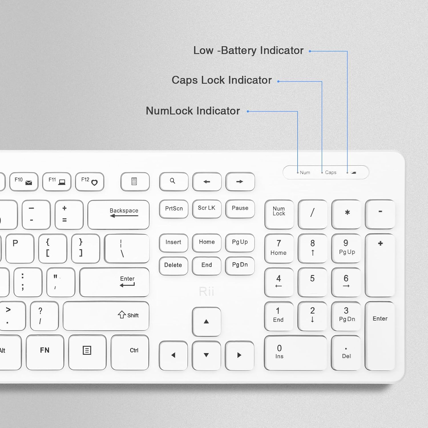 Wireless Keyboard and Mouse Combo,Full-Size Computer Keyboard Mouse,Wireless Mouse Quiet-Typing Keyboard and Mouse for School,Office,PC