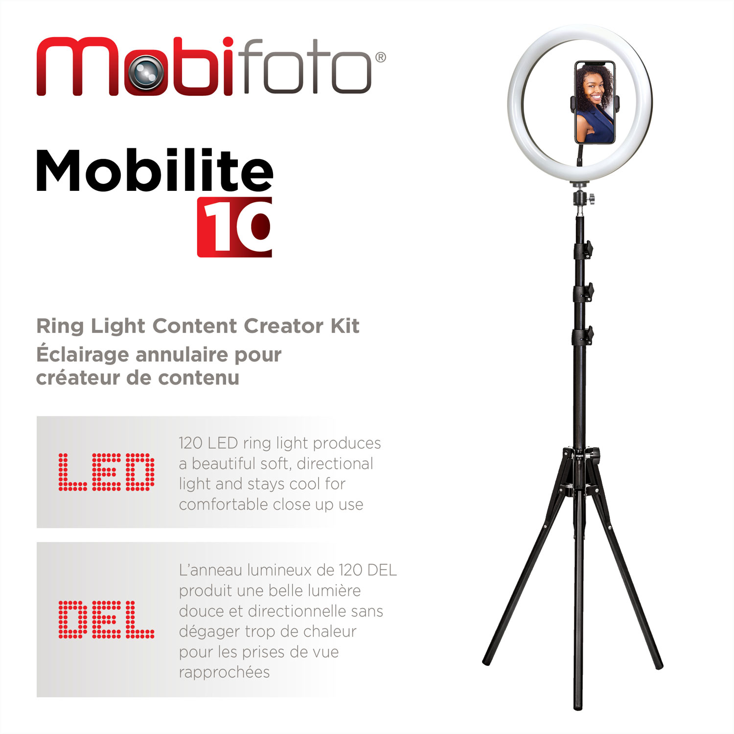 Mobifoto Mobilite 10" LED Ring Light