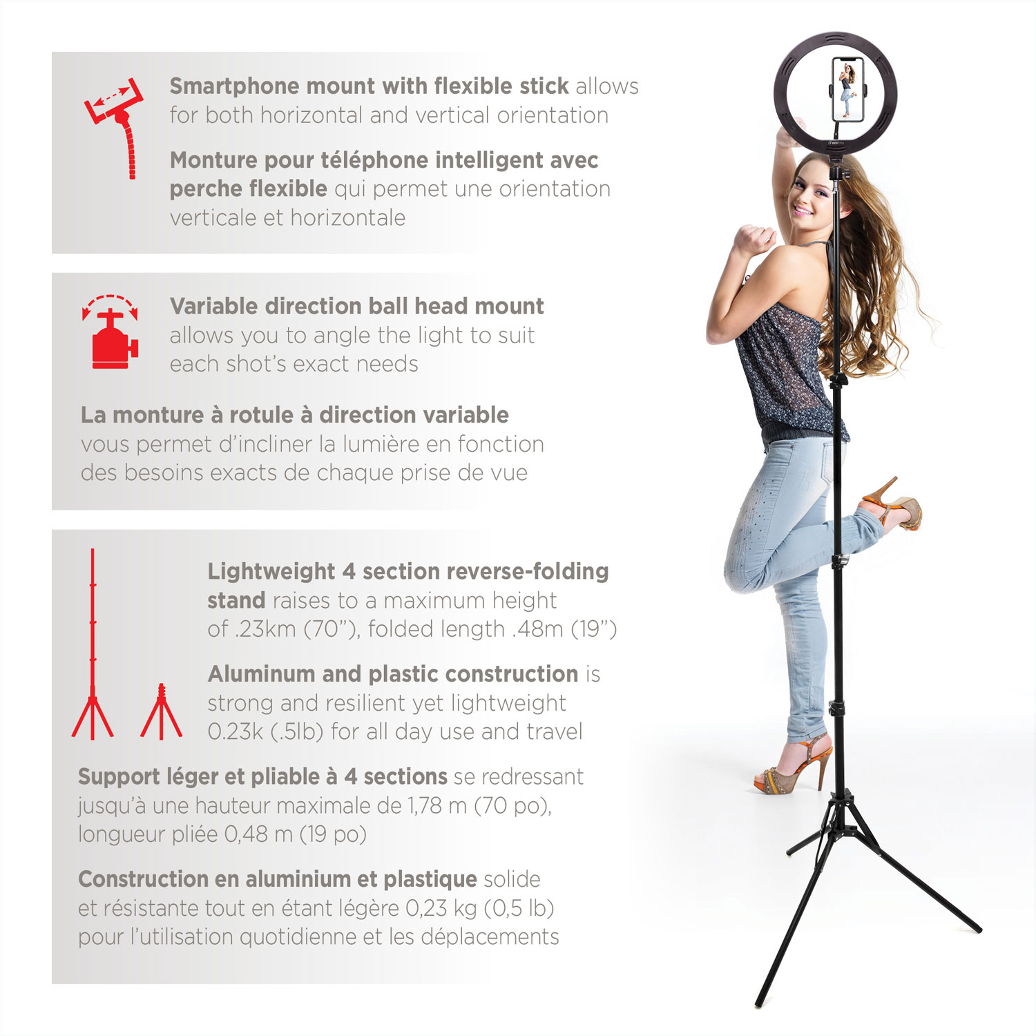 Mobifoto Mobilite 10" LED Ring Light