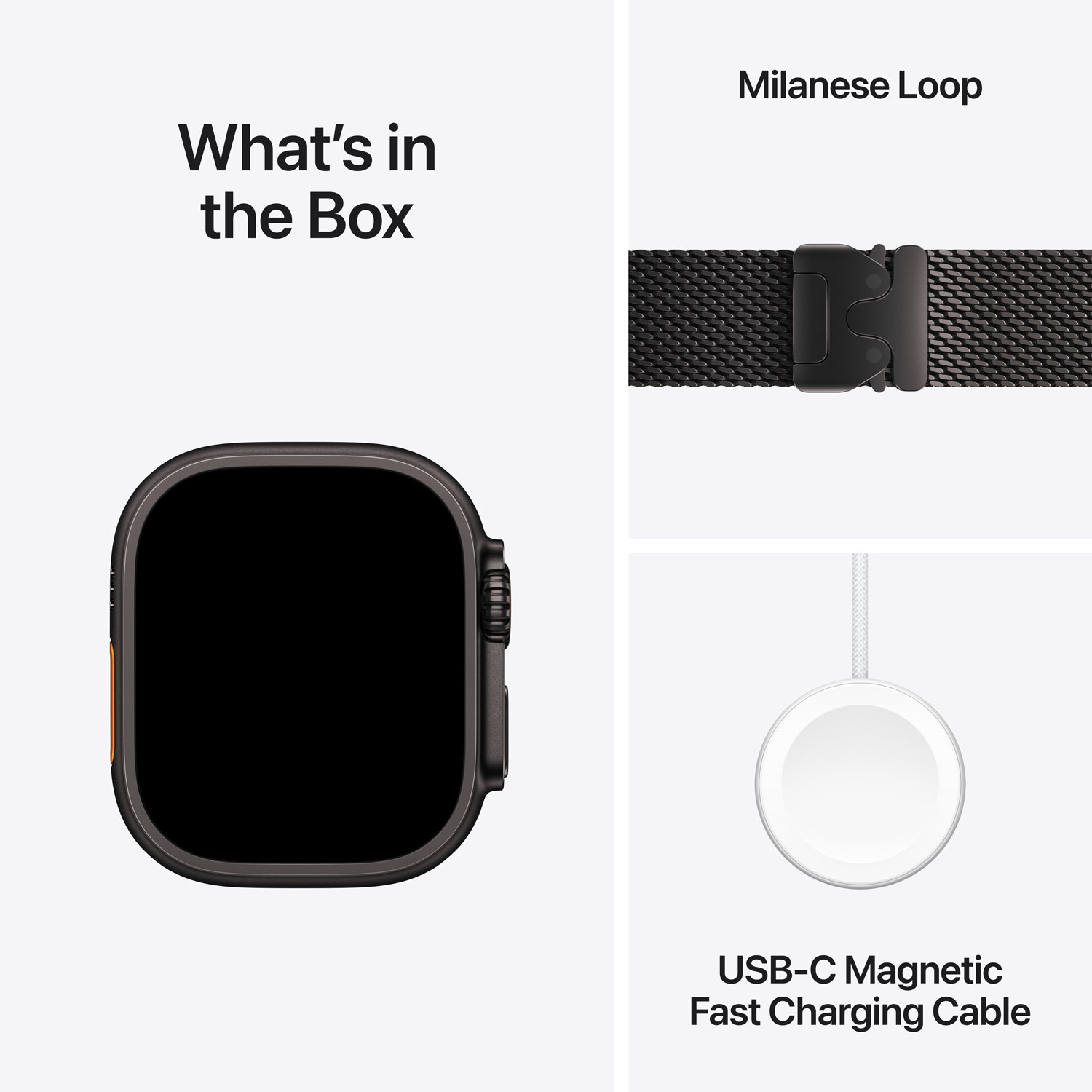 TELUS Apple Watch Ultra 2 49mm Black Titanium Case w/Black Titanium Milanese Loop - S - Monthly Financing