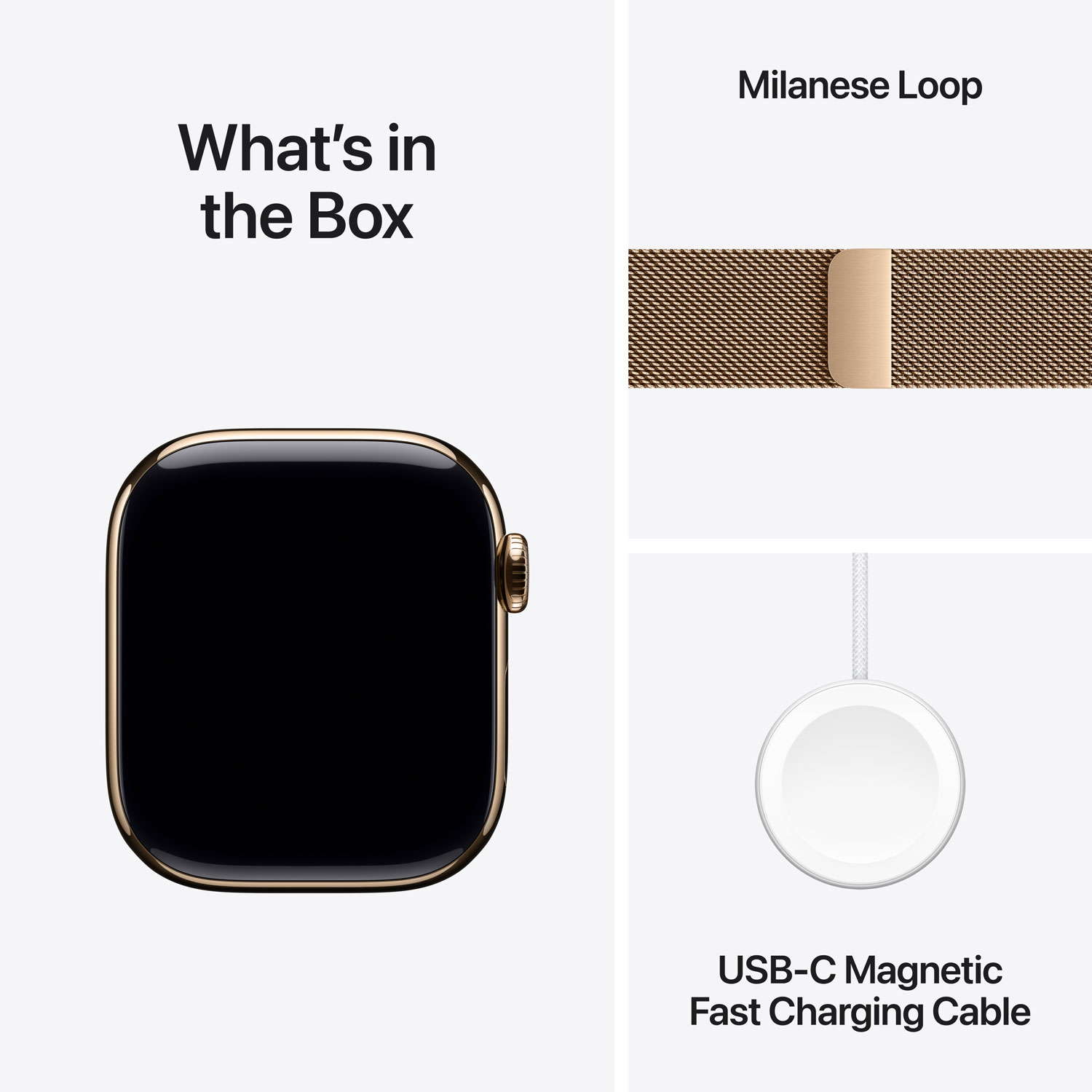 TELUS Apple Watch Series 10 42mm Gold Titanium Case with Gold Milanese Loop-M/L-Monthly Financing