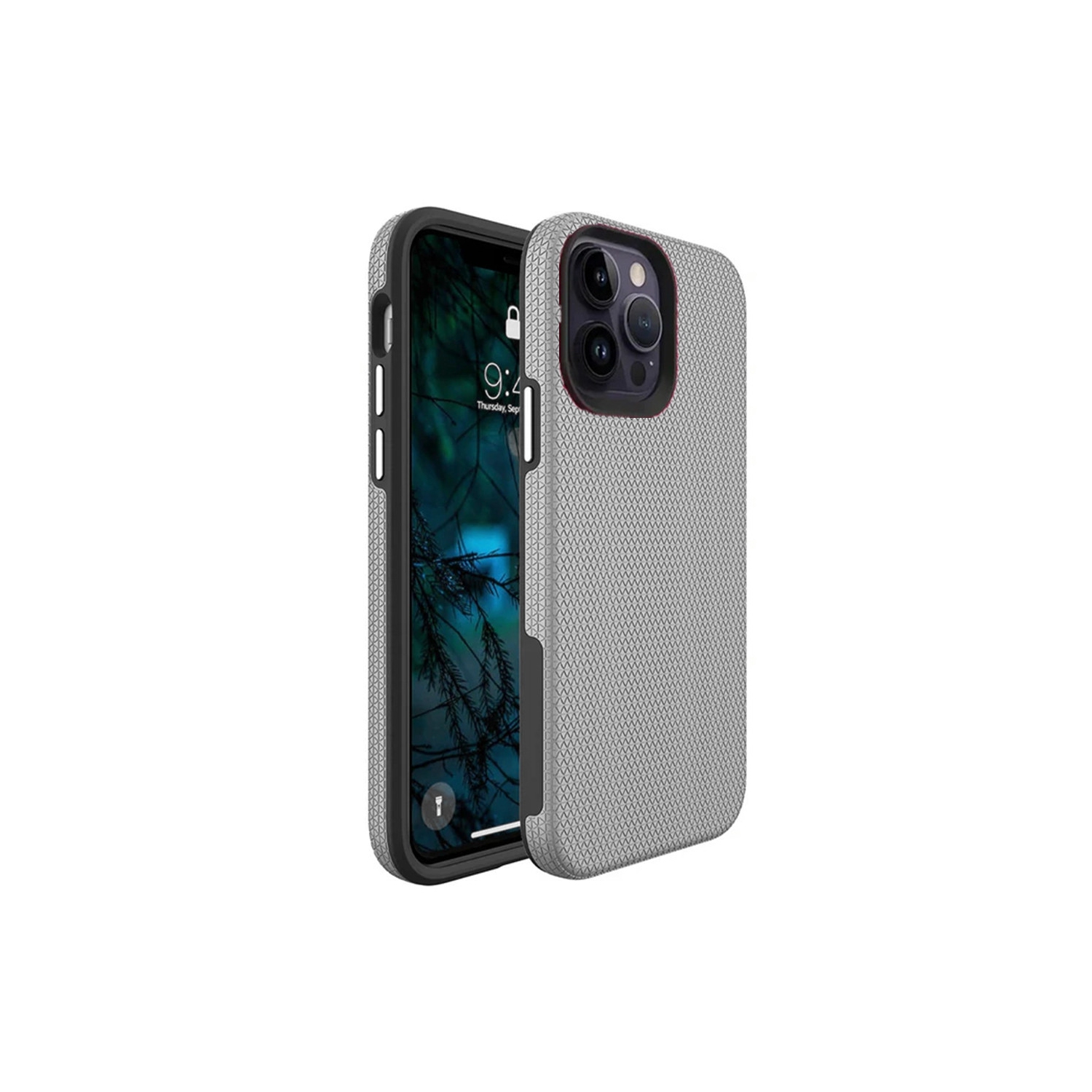 [CS] Slim Fitted Hard PC Shell Scratch Resistant Case Cover for iPhone 16 Pro Max, Grey