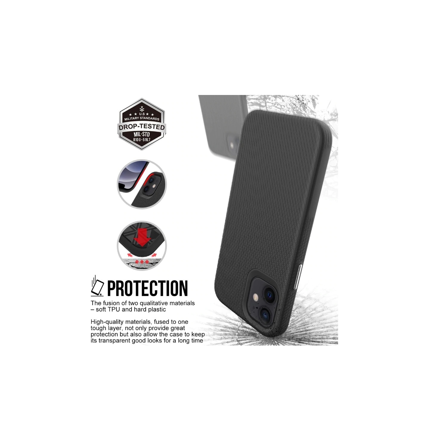 [CS] Slim Fitted Hard PC Shell Scratch Resistant Case Cover for iPhone 16 Pro Max, Purple