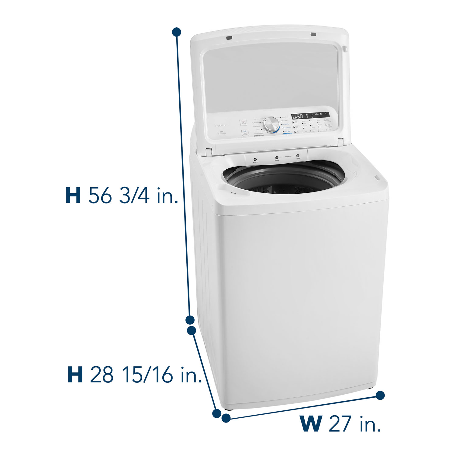 Insignia 4.7 Cu. Ft. High Efficiency Top Load Washer - White - Only at Best Buy