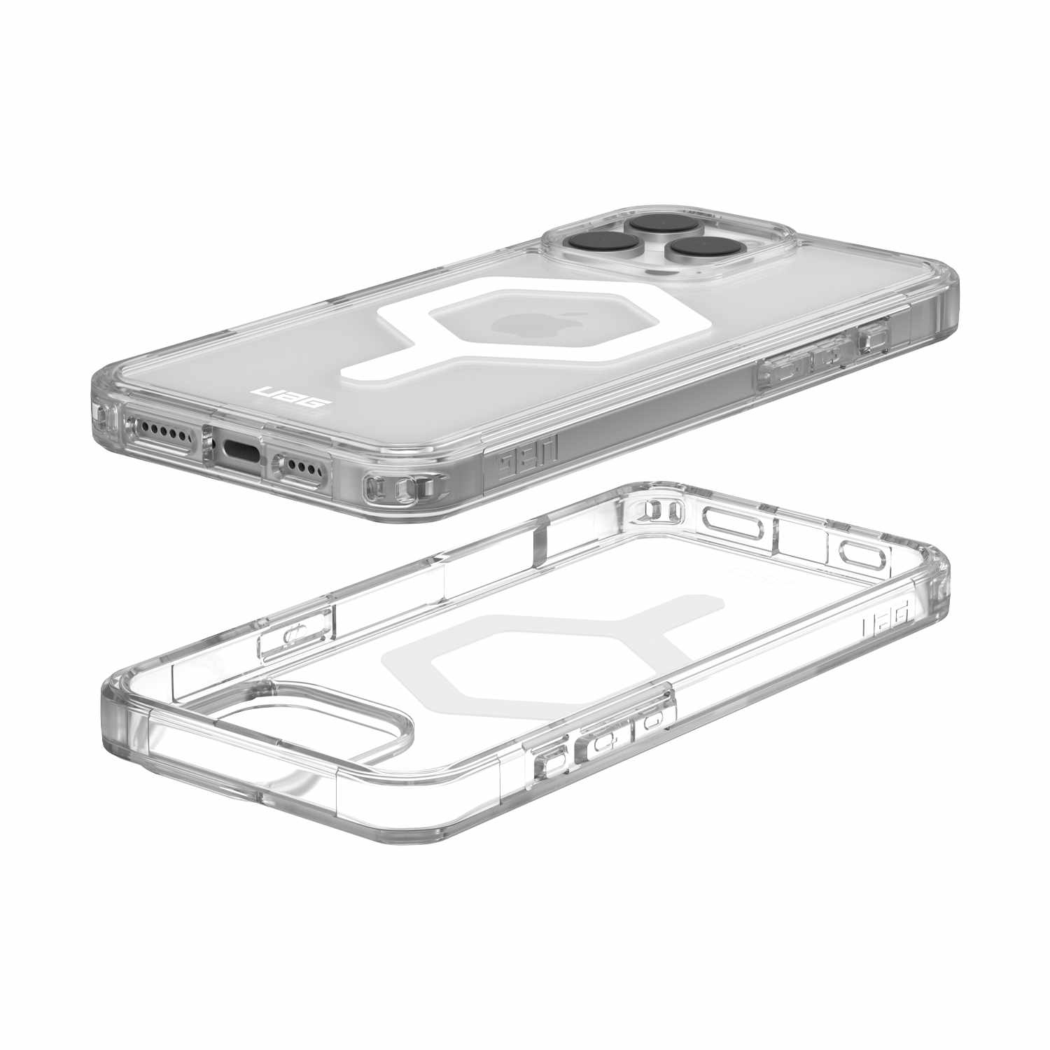 UAG – Étui robuste Plyo MagSafe | Conçu pour iPhone 16 Pro Max | Glace/Blanc