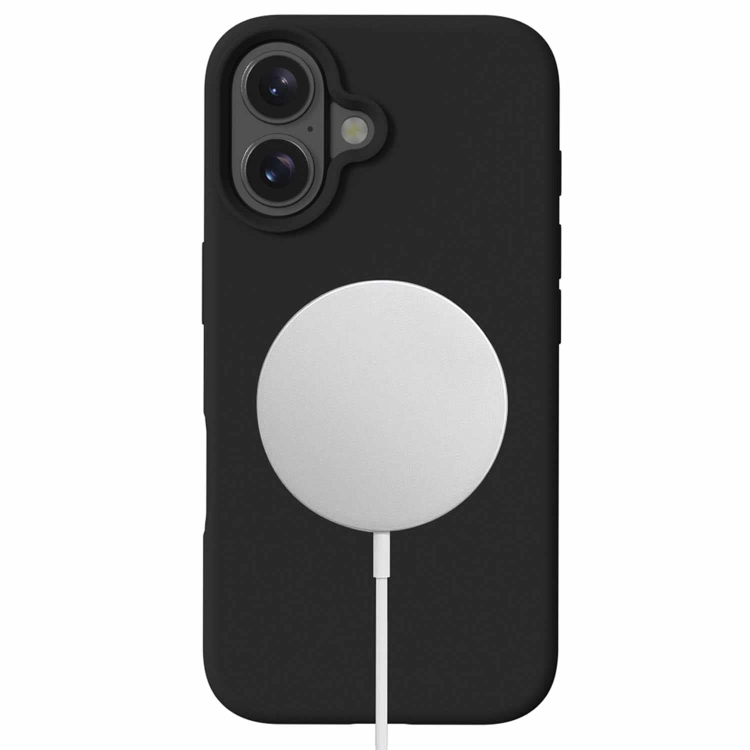 Blu Element Silicone Slim Case with MagSafe for iPhone 16 Plus - Protective and Grippy - Black