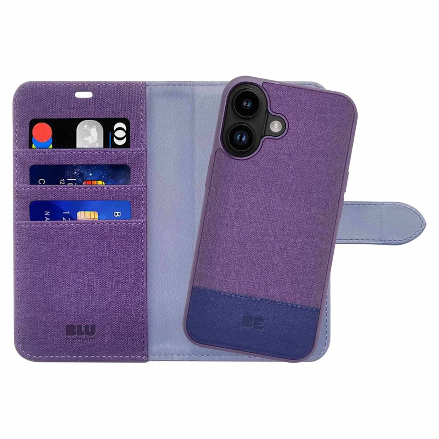 Blu Element Folio 2 in 1 iPhone 16 Deep Purple
