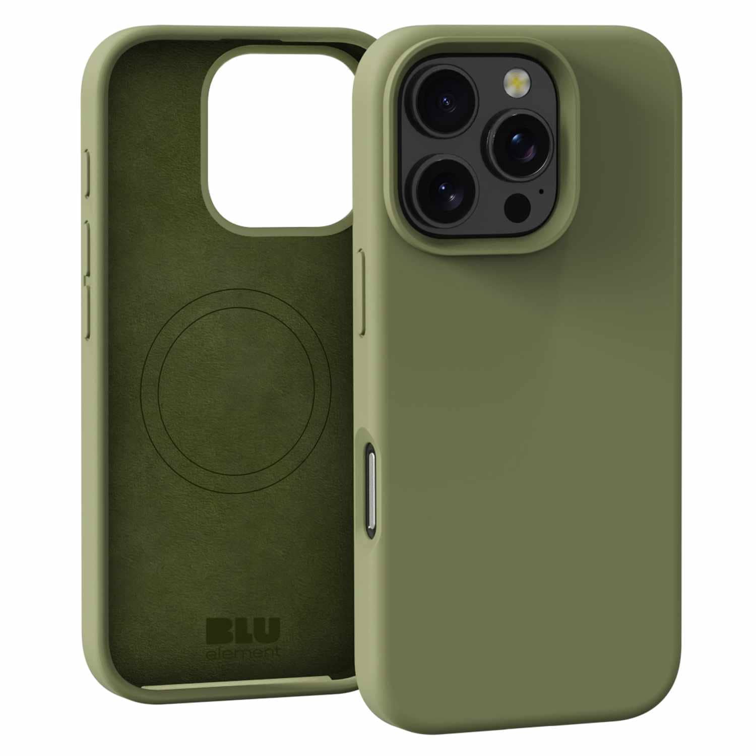 Blu Element Silicone w/MagSafe Olive Slim Case for iPhone 16 Pro Max