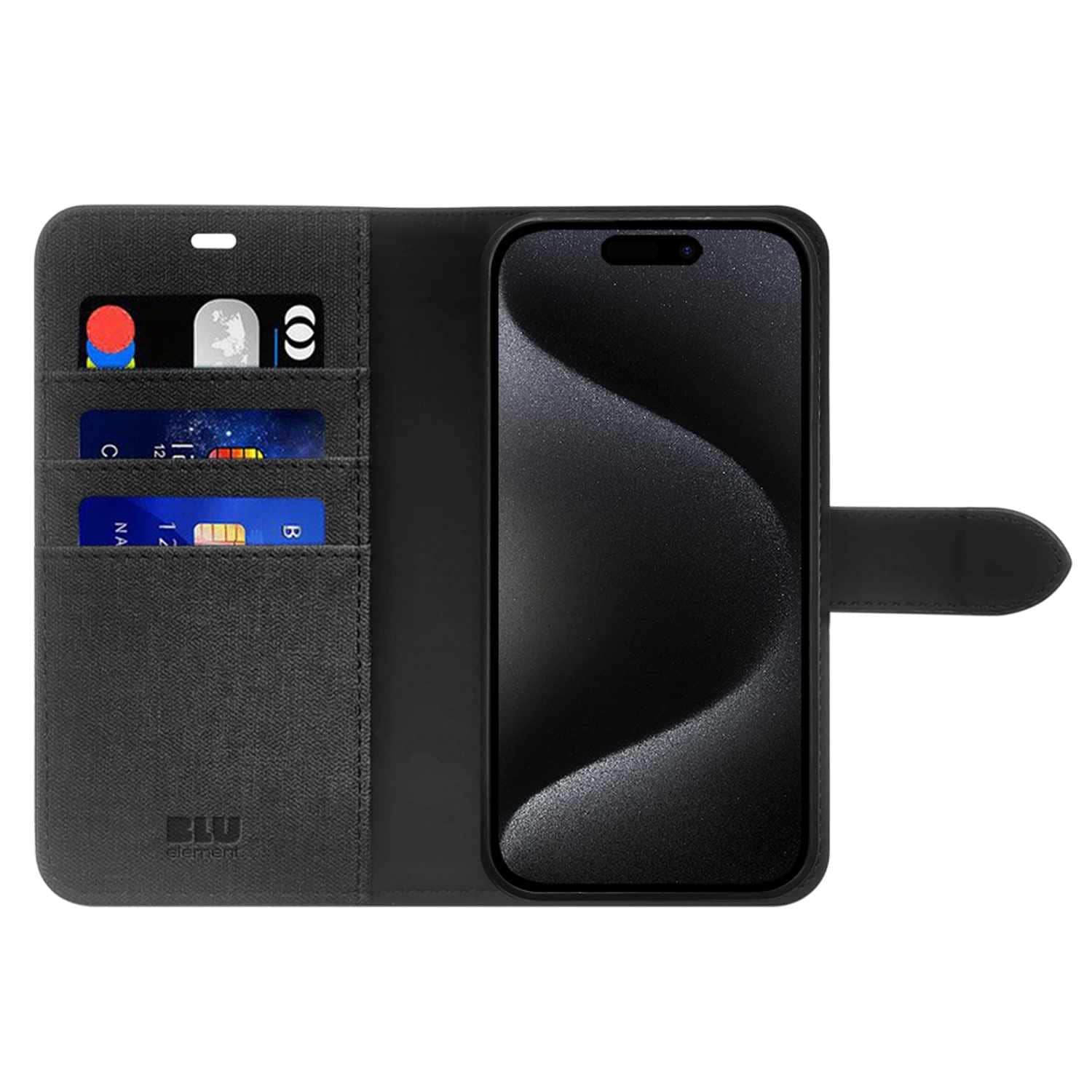 Blu Element Folio 2 in 1 iPhone 16 Black