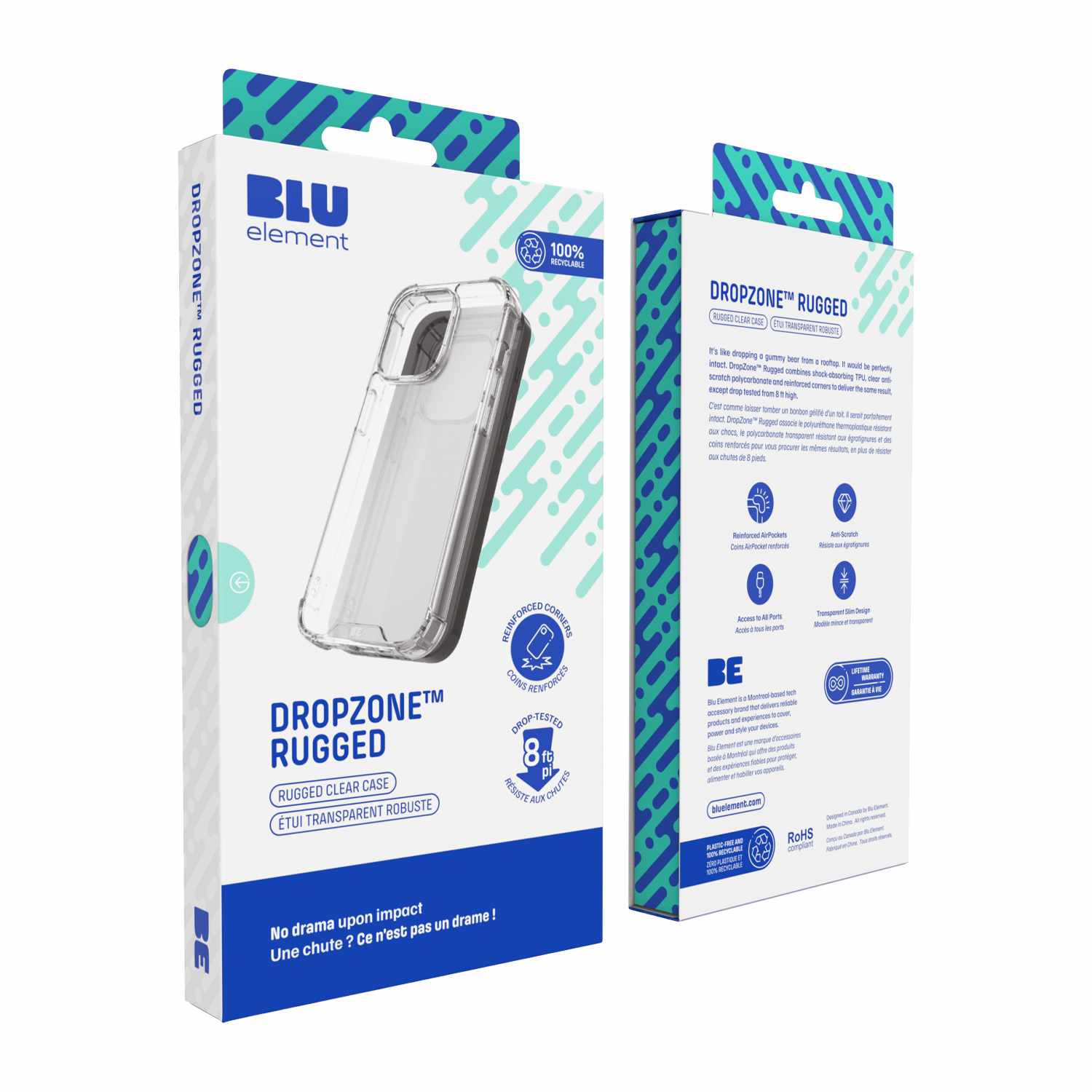 Blu Element DropZone Rugged w/MagSafe iPhone 16 Clear