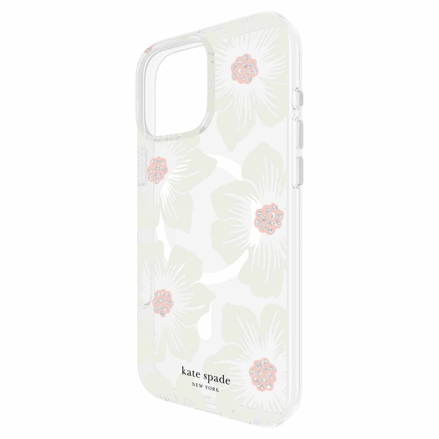 Étui rigide ajusté iPhone 16 Pro Max de Kate Spade - translucide - Rose