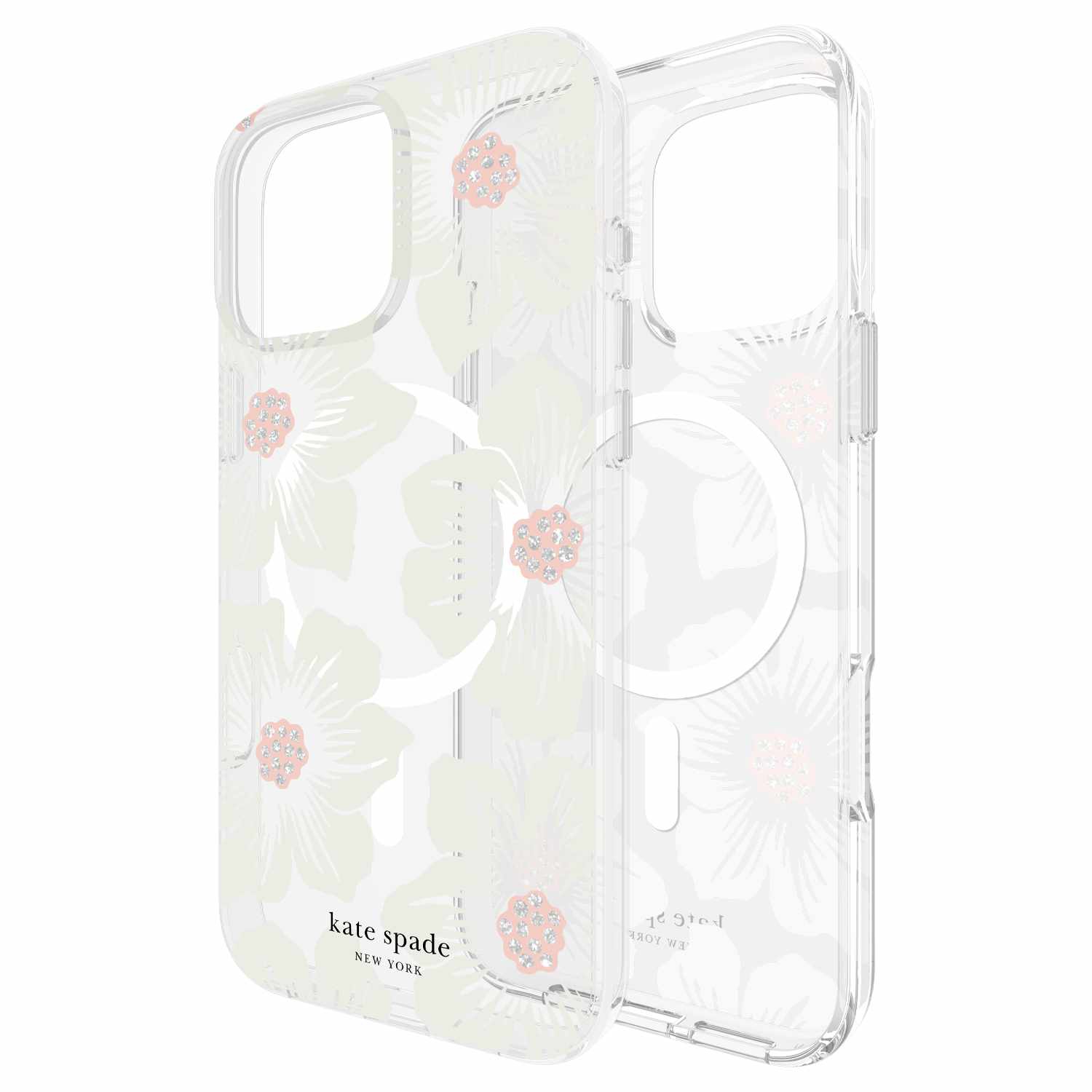 Étui rigide ajusté iPhone 16 Pro Max de Kate Spade - translucide - Rose