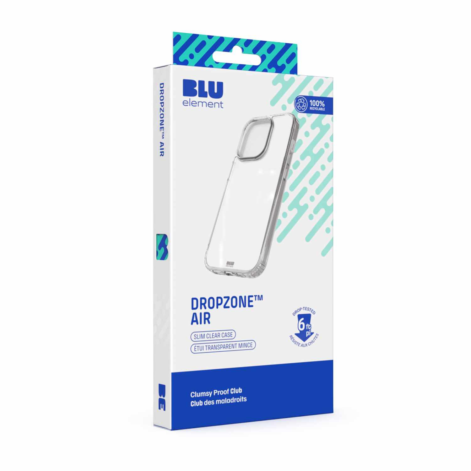 Blu Element – Étui DropZone Air pour iPhone 16 Plus, transparent