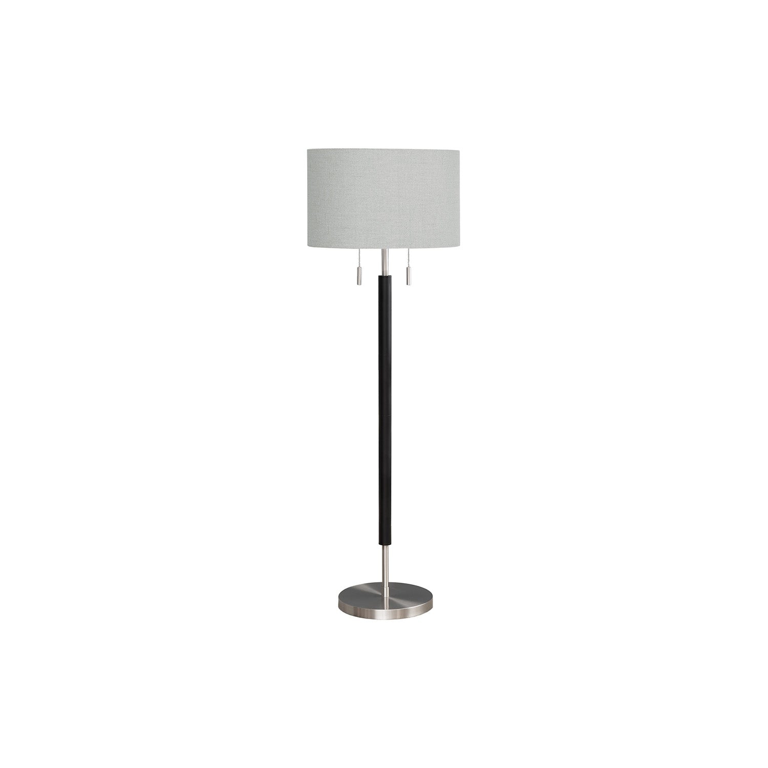 Monarch Specialties I 9748 - Lighting, 60"H, Nickel Metal, Grey Shade, Contemporary