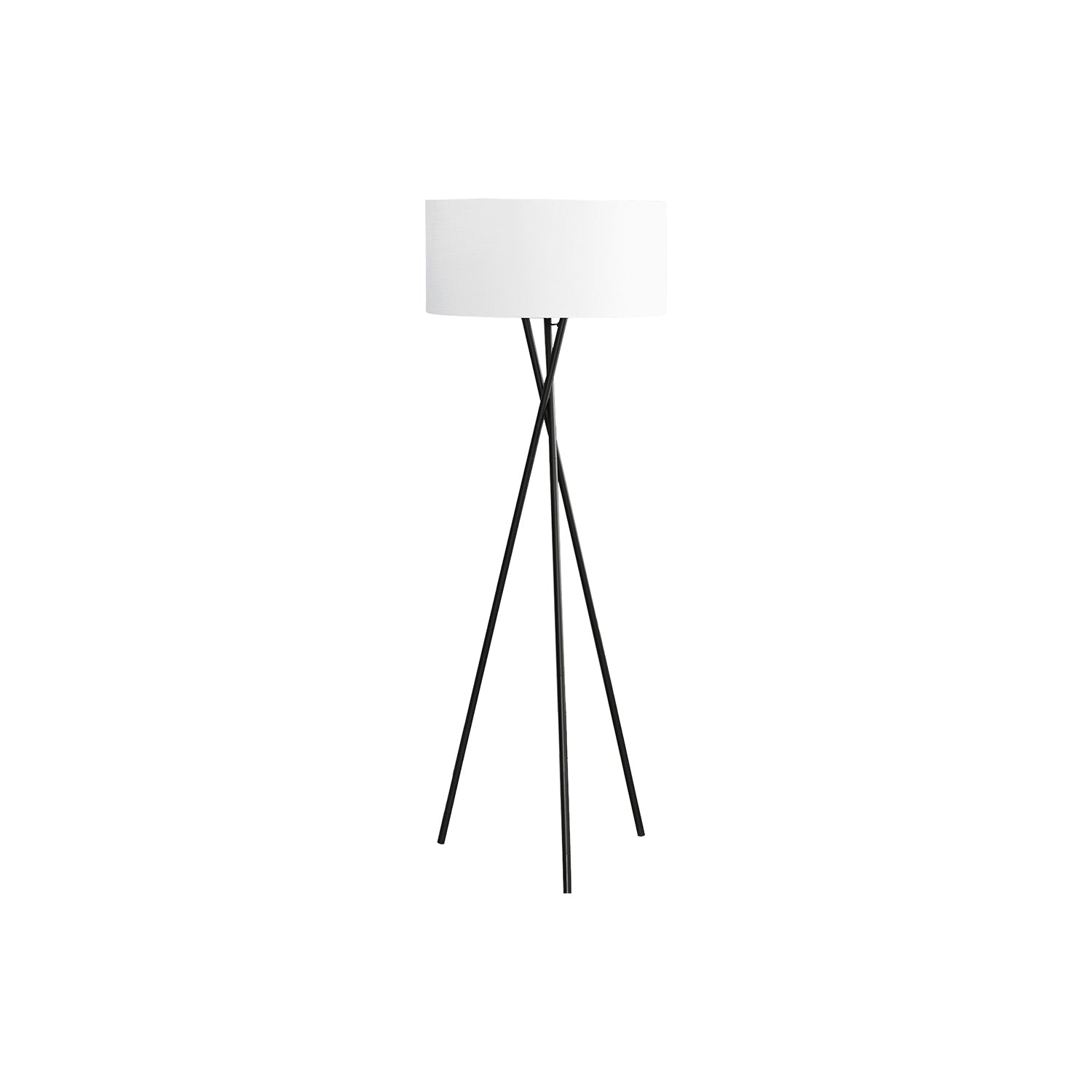 Monarch Specialties I 9756 - éclairage, 62 haut., lampadaire, métal noir, abat-jour ivoire/crème, contemporain