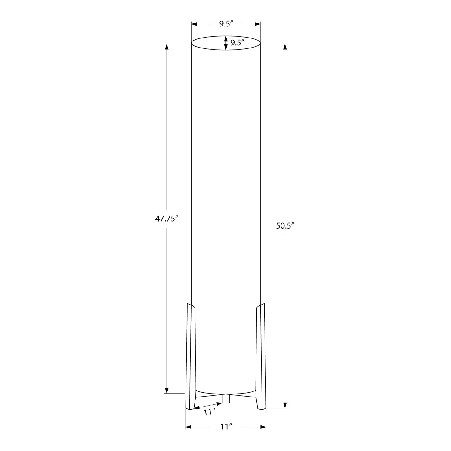 Monarch Specialties I 9755 - éclairage, 50 haut., lampadaire, aspect bois brun, abat-jour ivoire/crème, contemporain