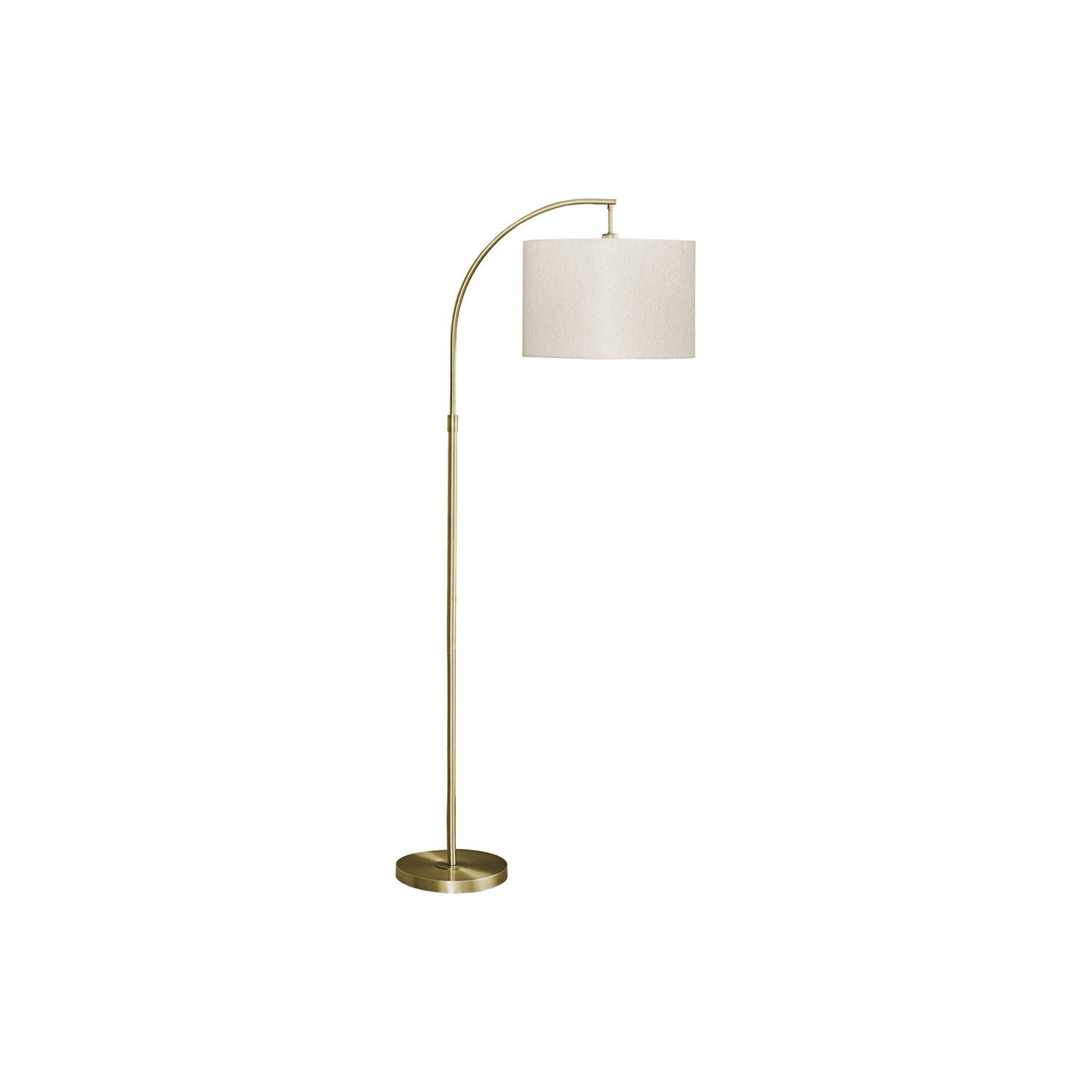 Monarch Specialties I 9750 - éclairage, 65 haut., lampadaire, laiton métal, ivoire/abat-jour crème, contemporain