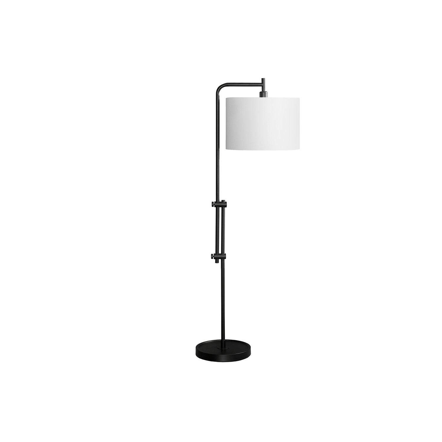 Monarch Specialties I 9760 - éclairage, 63 haut., lampadaire, métal noir, abat-jour ivoire/crème, contemporain
