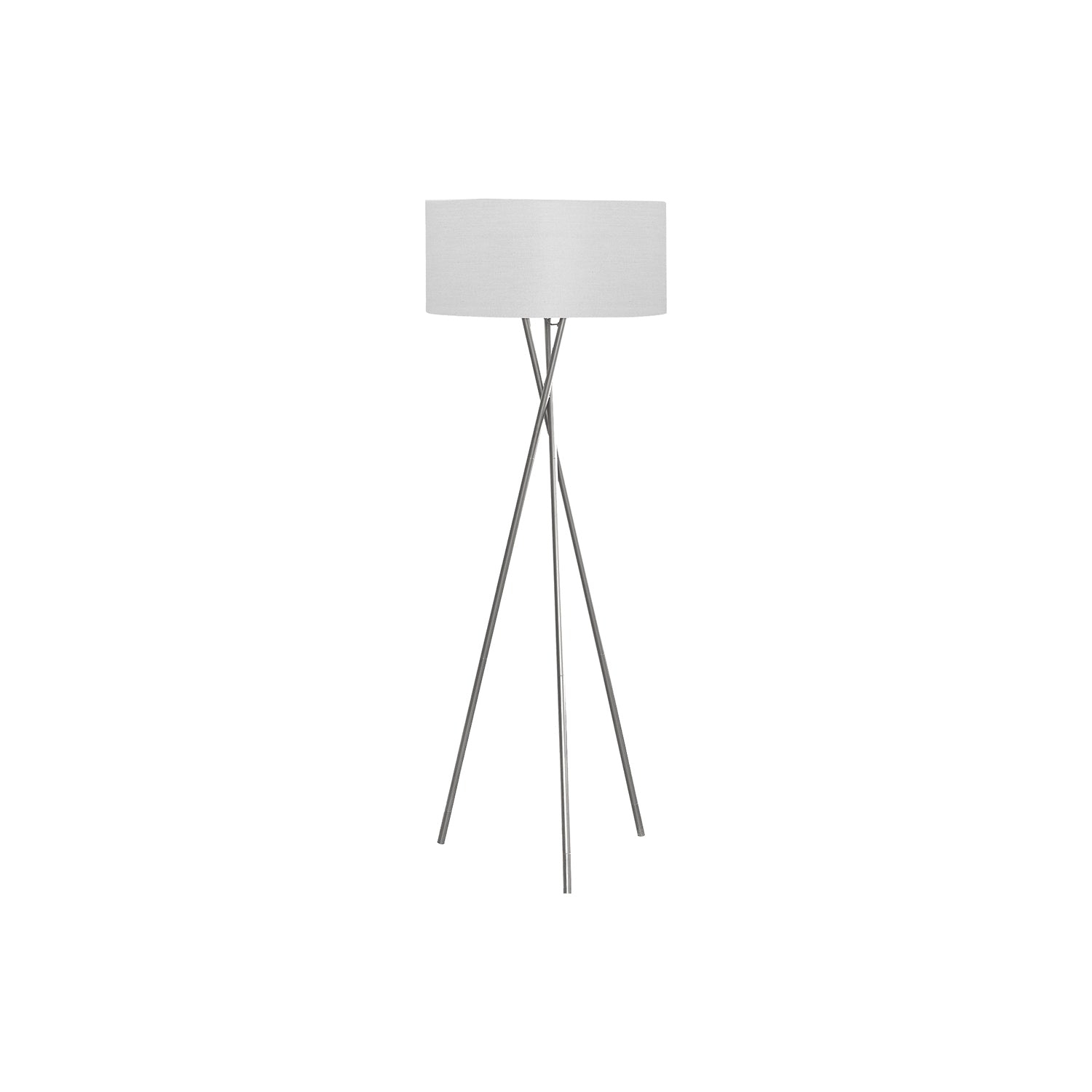 Monarch Specialties I 9757 - éclairage, 62 haut., lampadaire, métal nickel, abat-jour gris, contemporain